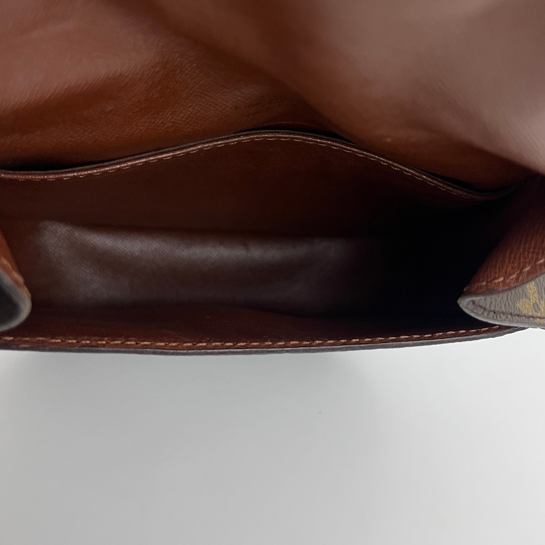 LOUIS VUITTON Mini Saint Cloud handbag in brown canvas and leather
