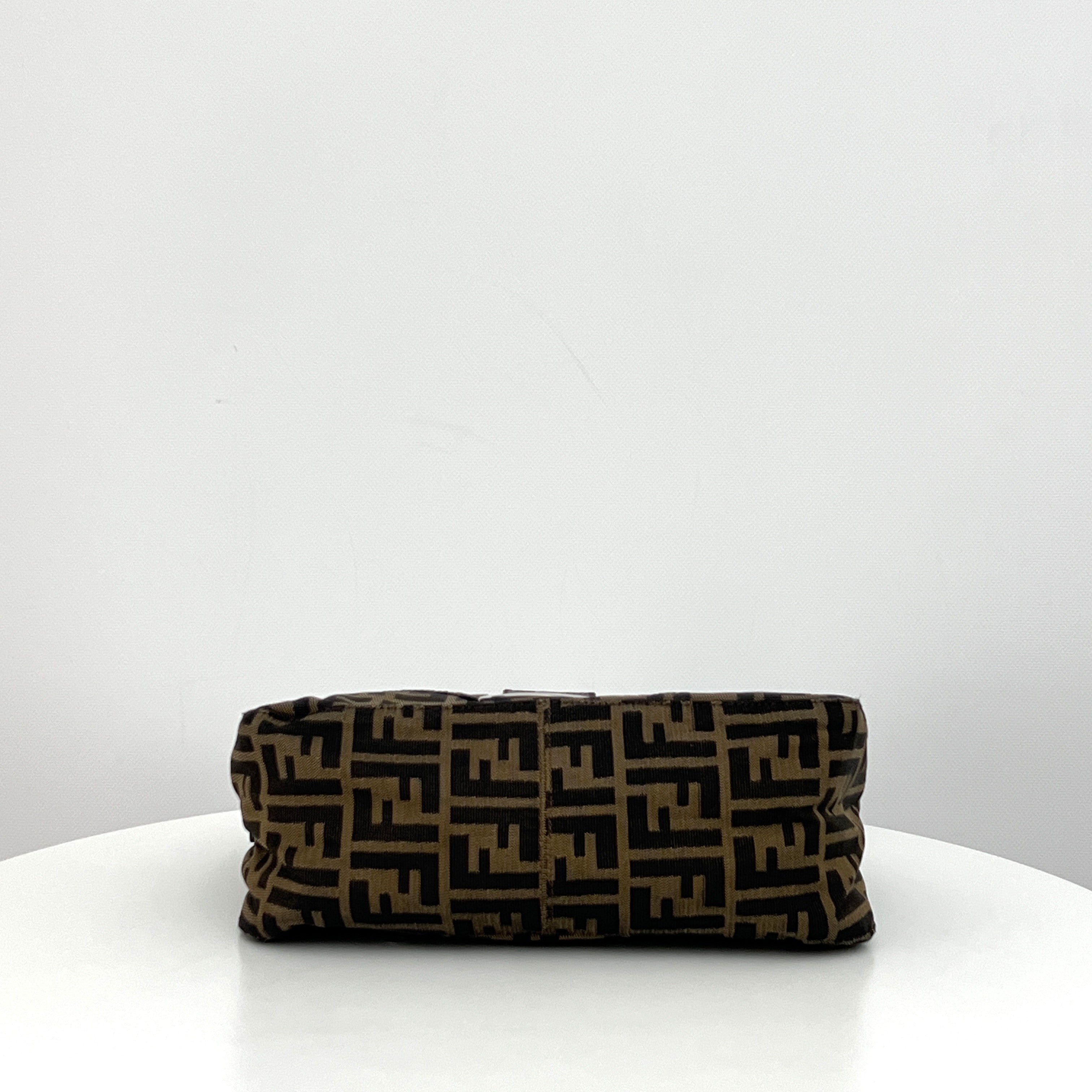 FENDI Mamma Bag in brown canvas and leather