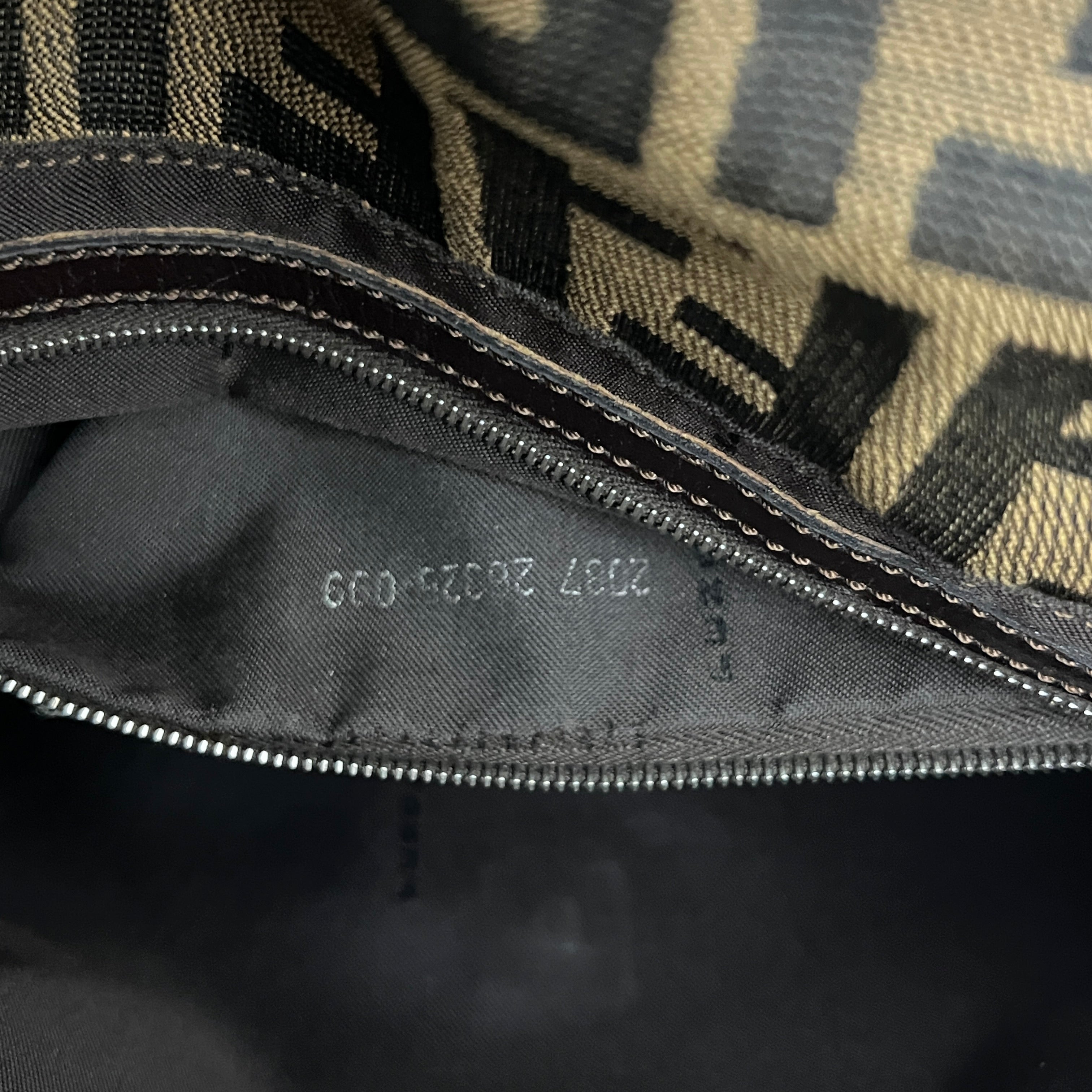 FENDI Mamma Bag in brown canvas and leather