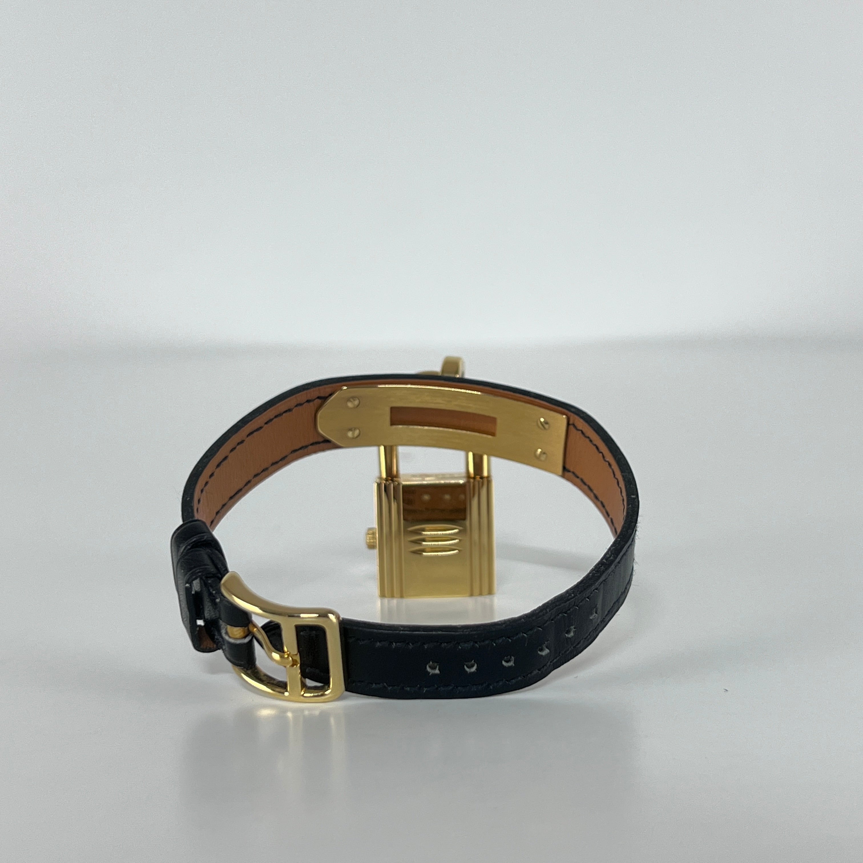 HERMÈS Kelly gold-plated watch
