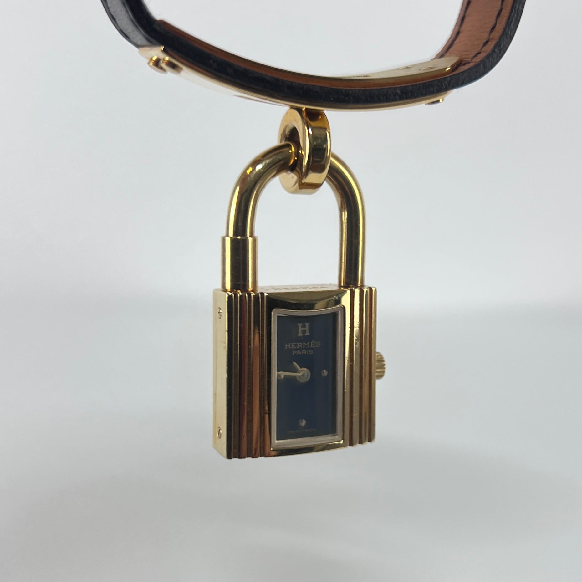 HERMÈS Kelly gold-plated watch