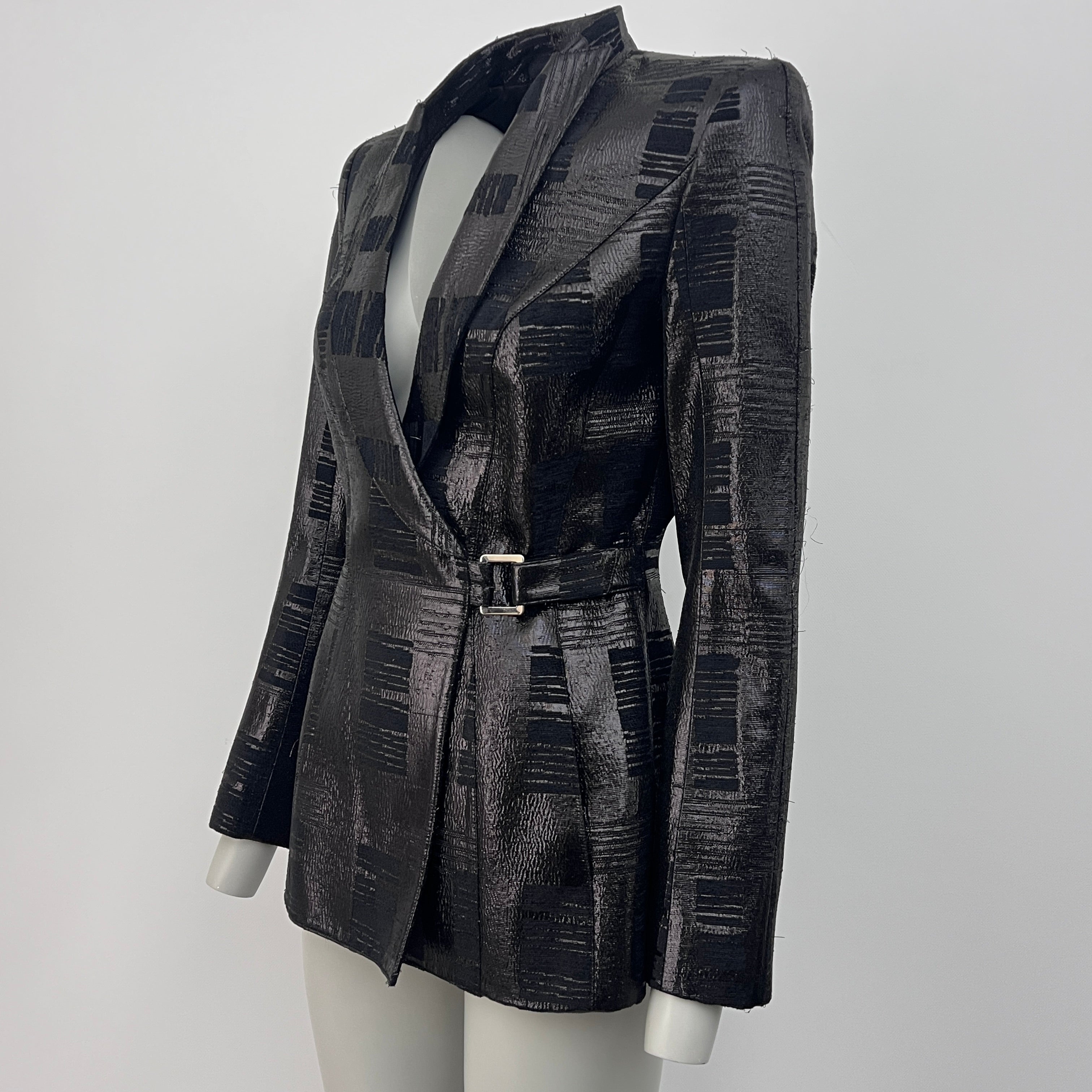 MUGLER S Black Viscose and Nylon Jacket