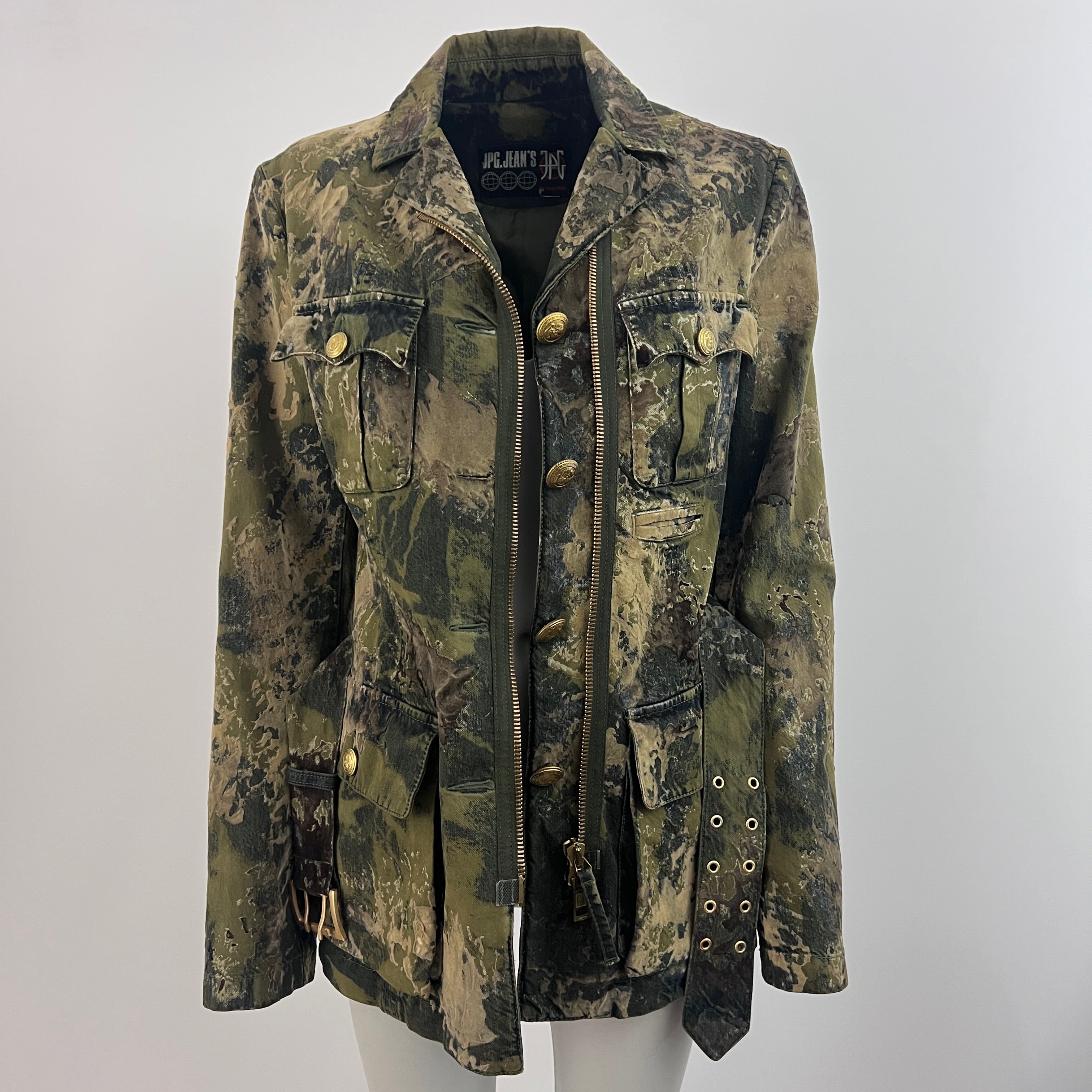 JEAN PAUL GAULTIER jacket S khaki cotton