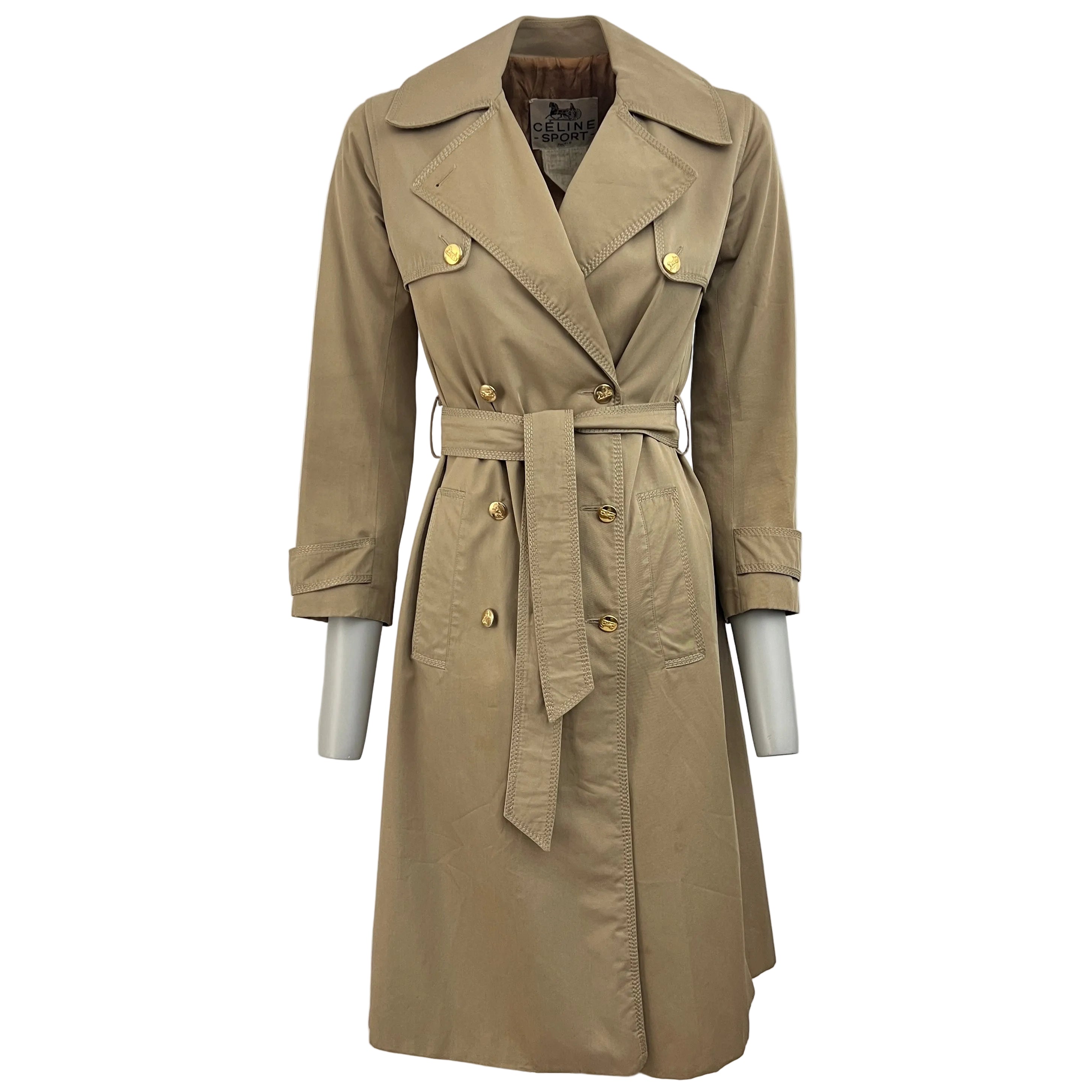 Trench CELINE XS coton beige