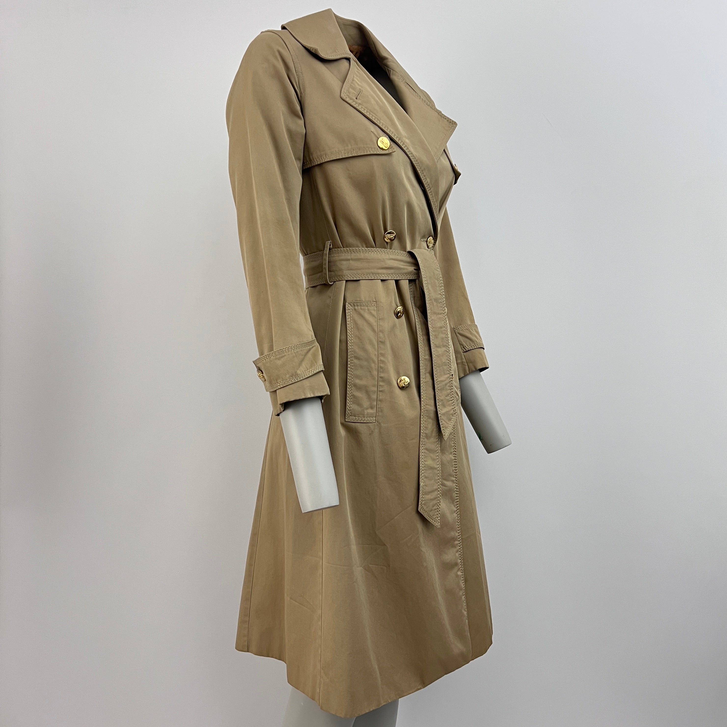 CELINE trench coat XS beige cotton