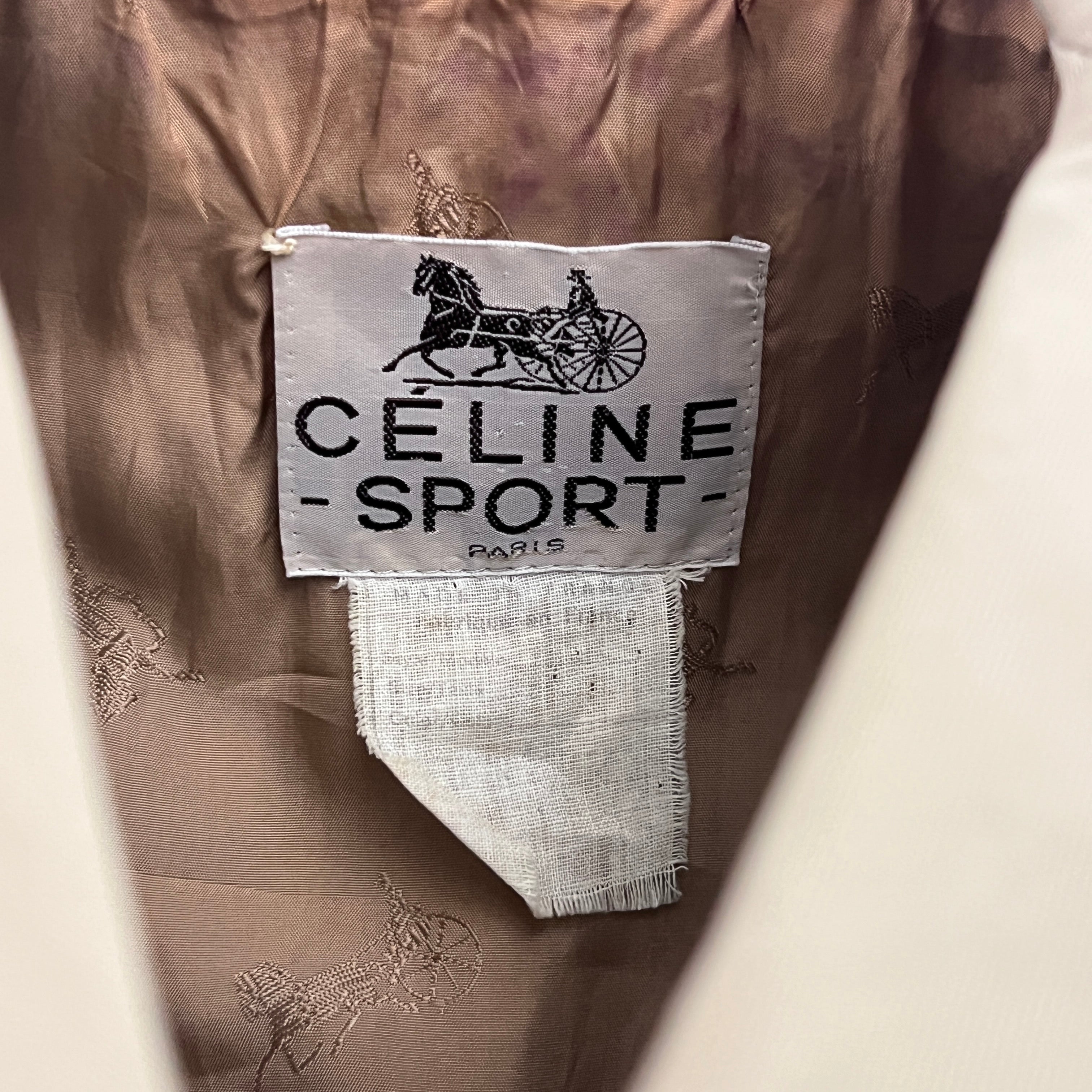 CELINE trench coat XS beige cotton