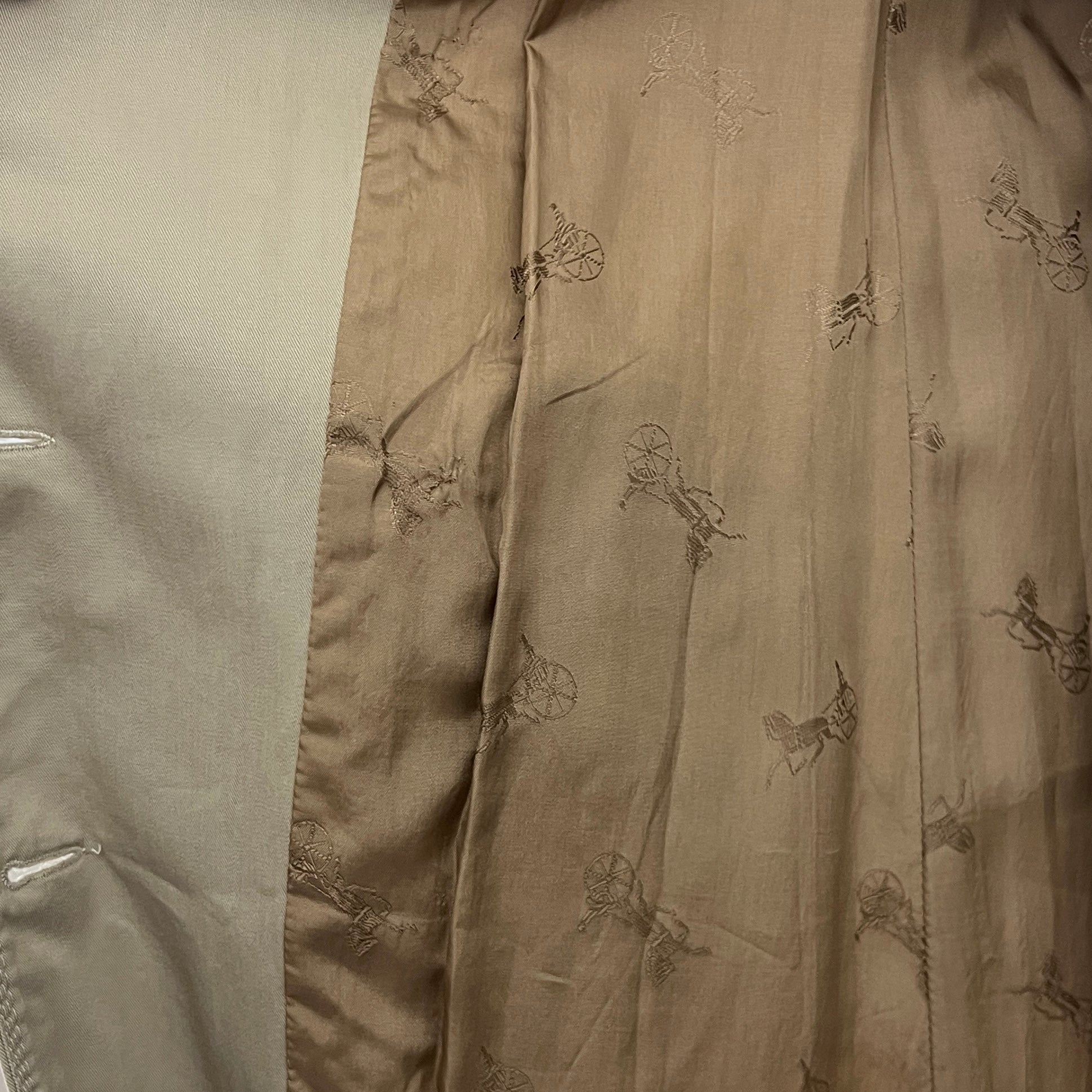 CELINE trench coat XS beige cotton