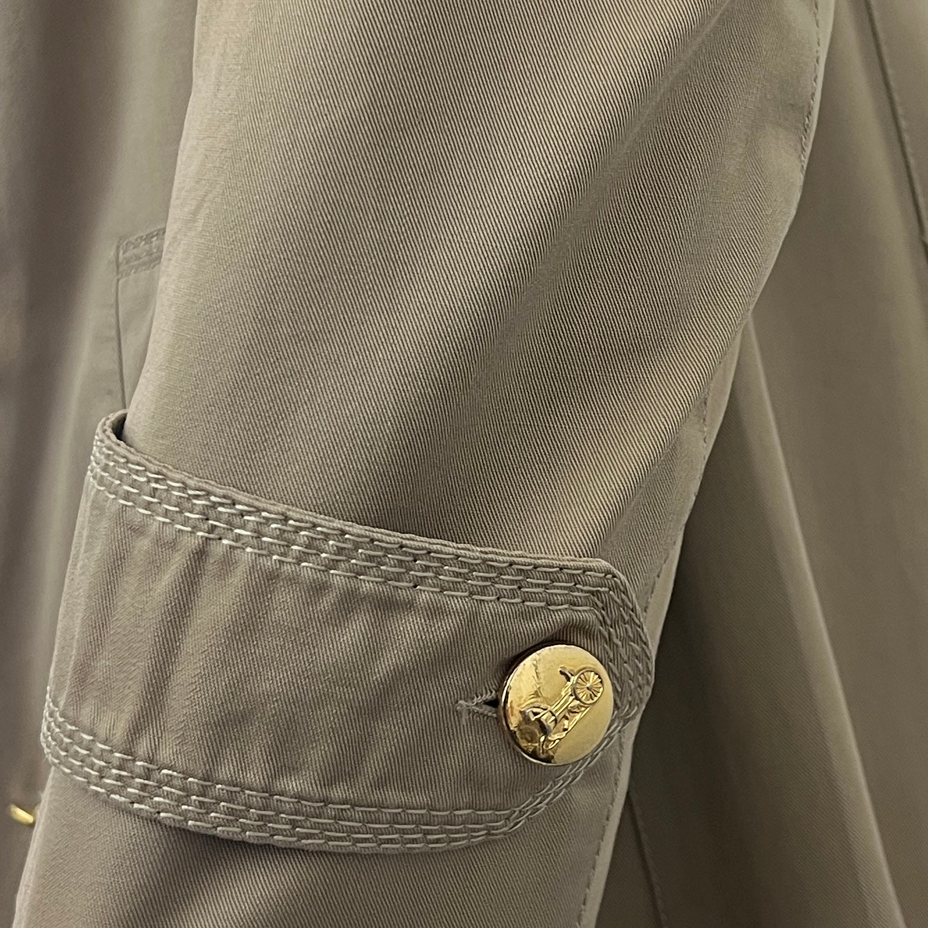CELINE trench coat XS beige cotton