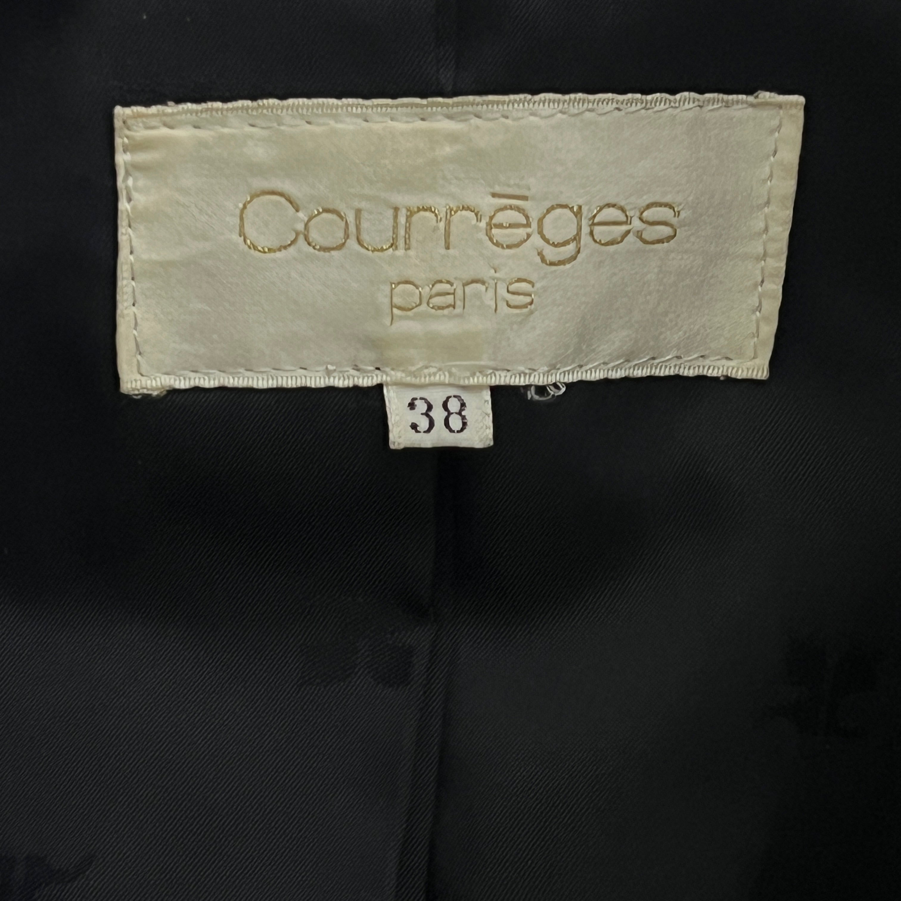 Trench coat COURRÈGES M black leather
