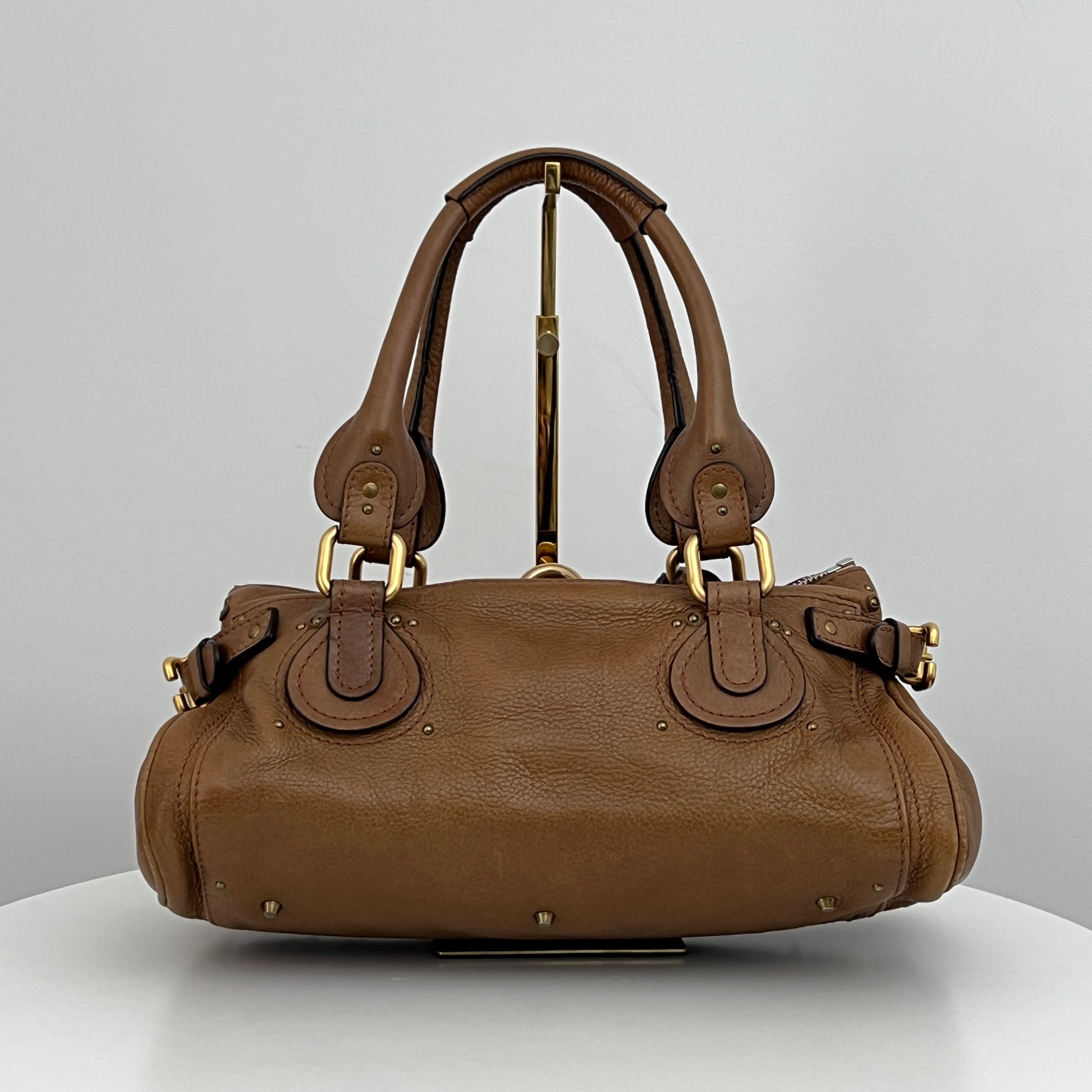 Sac CHLOÉ Paddington cuir grainé marron
