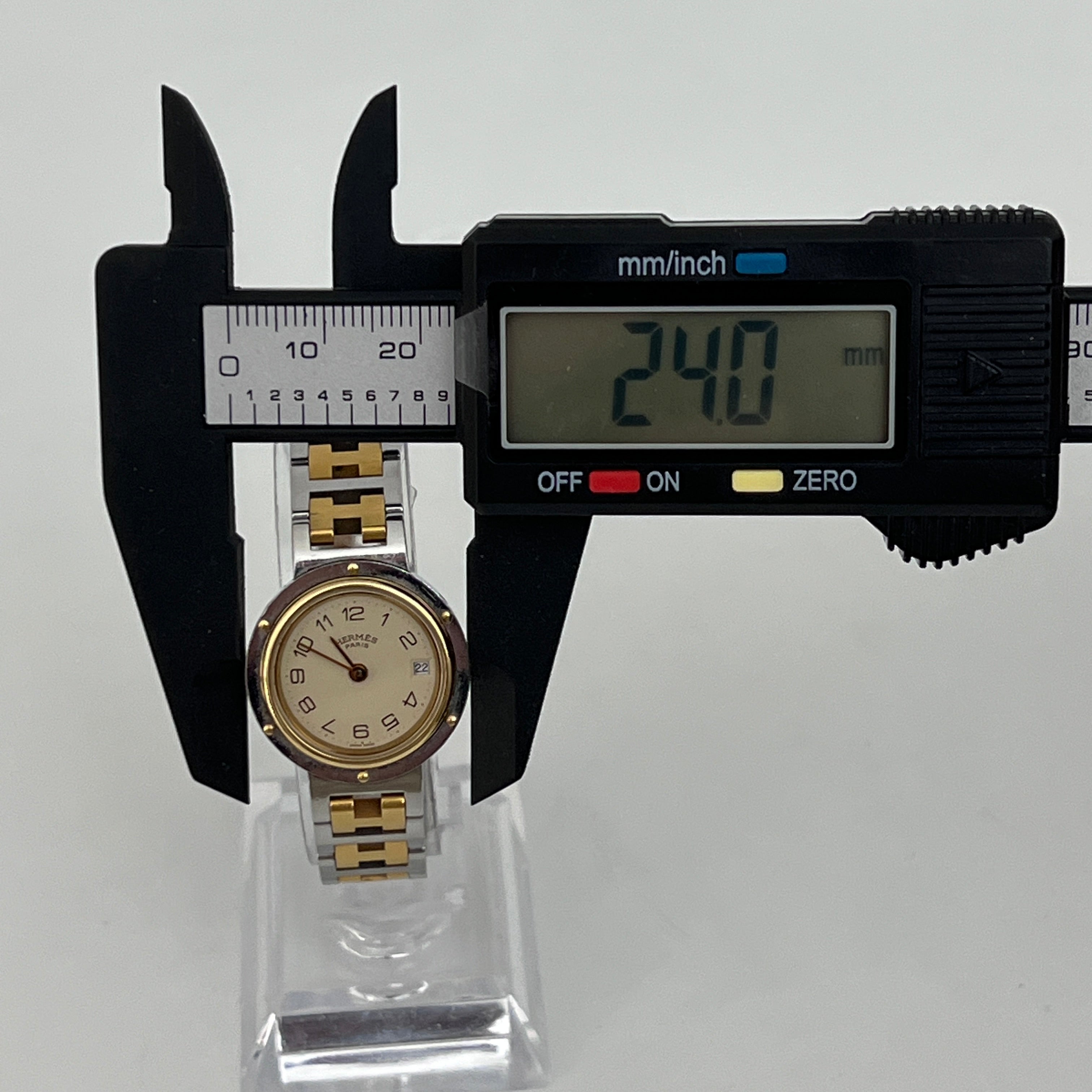 Montre HERMÈS Clipper acier bicolore