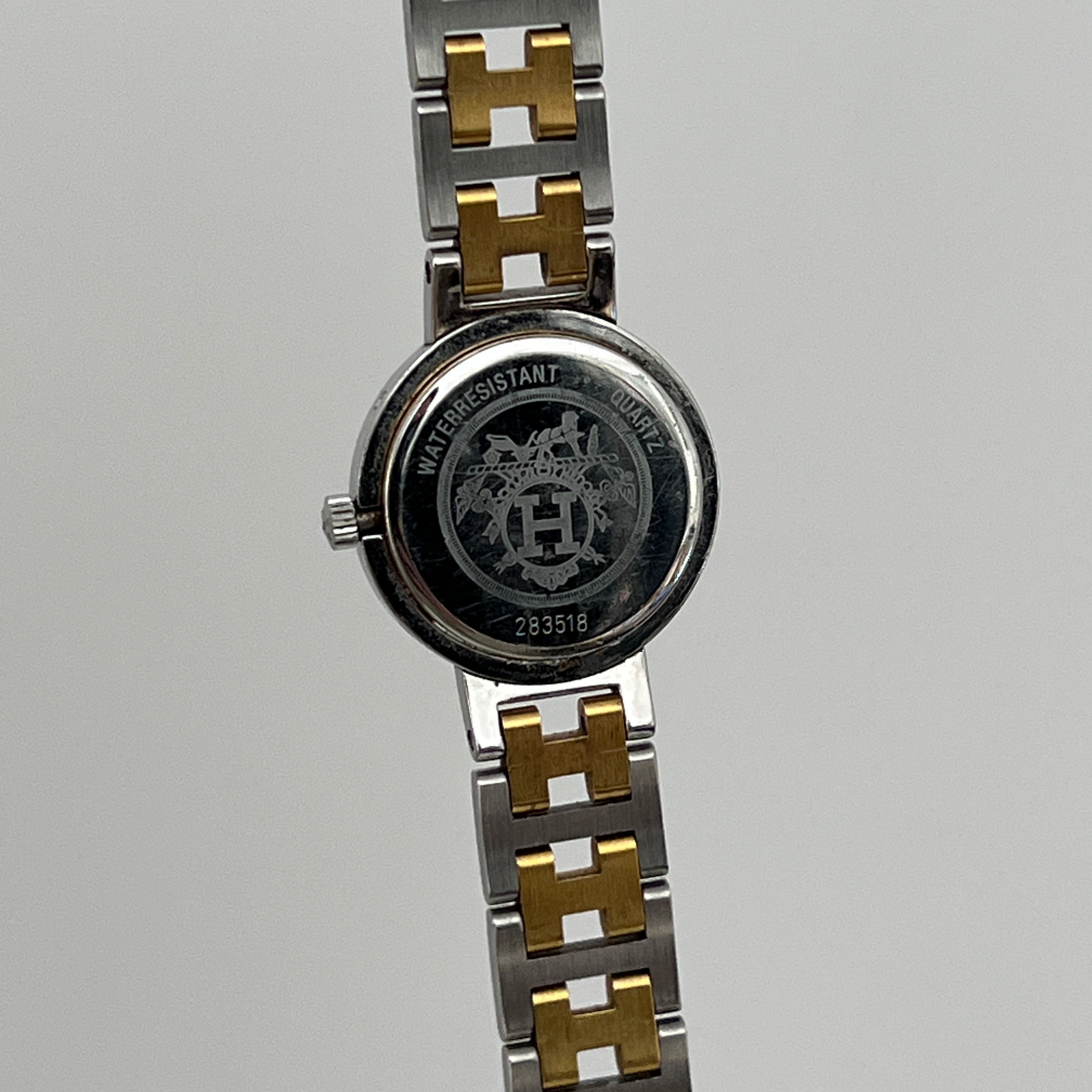 Montre HERMÈS Clipper acier bicolore