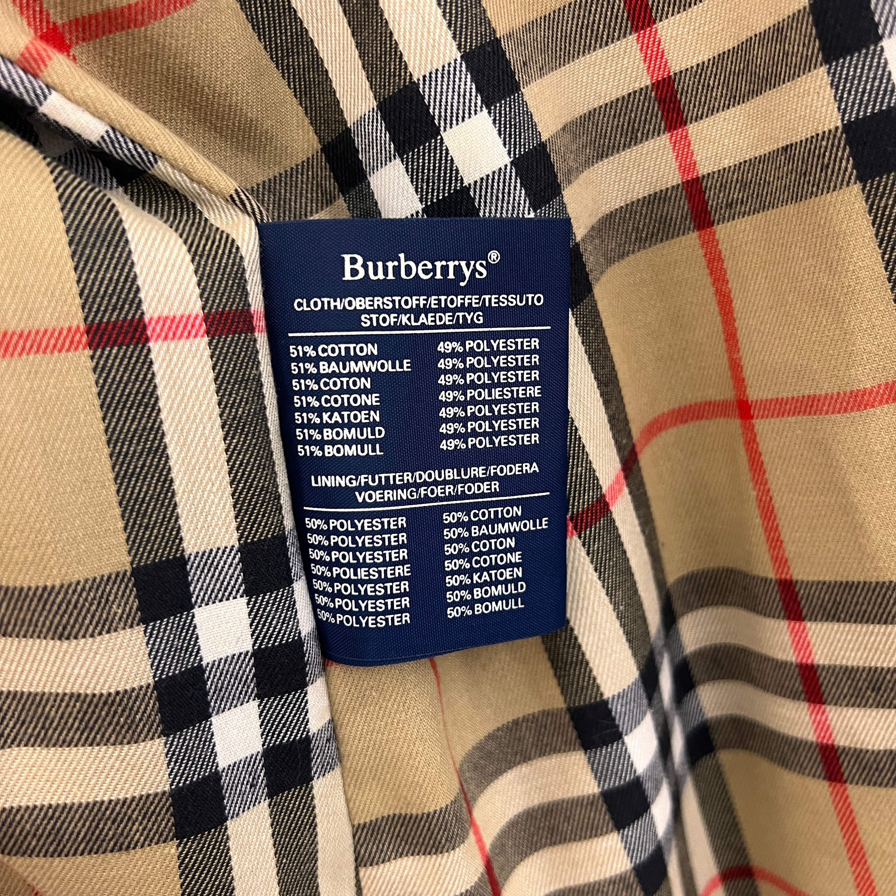 Trench BURBERRY S coton beige Chelsea Circa 1990