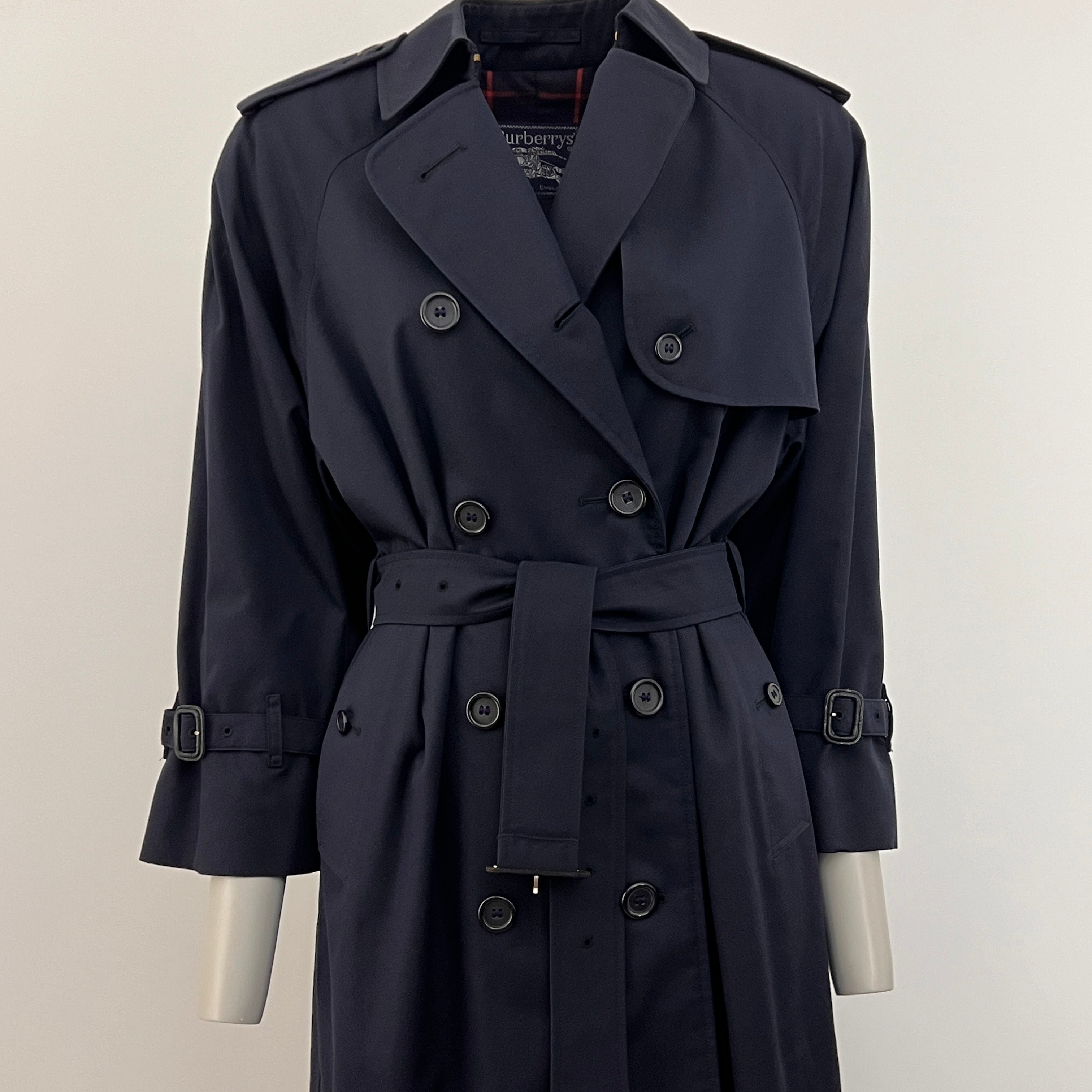 Trench BURBERRY S coton marine Waterloo Circa 1990