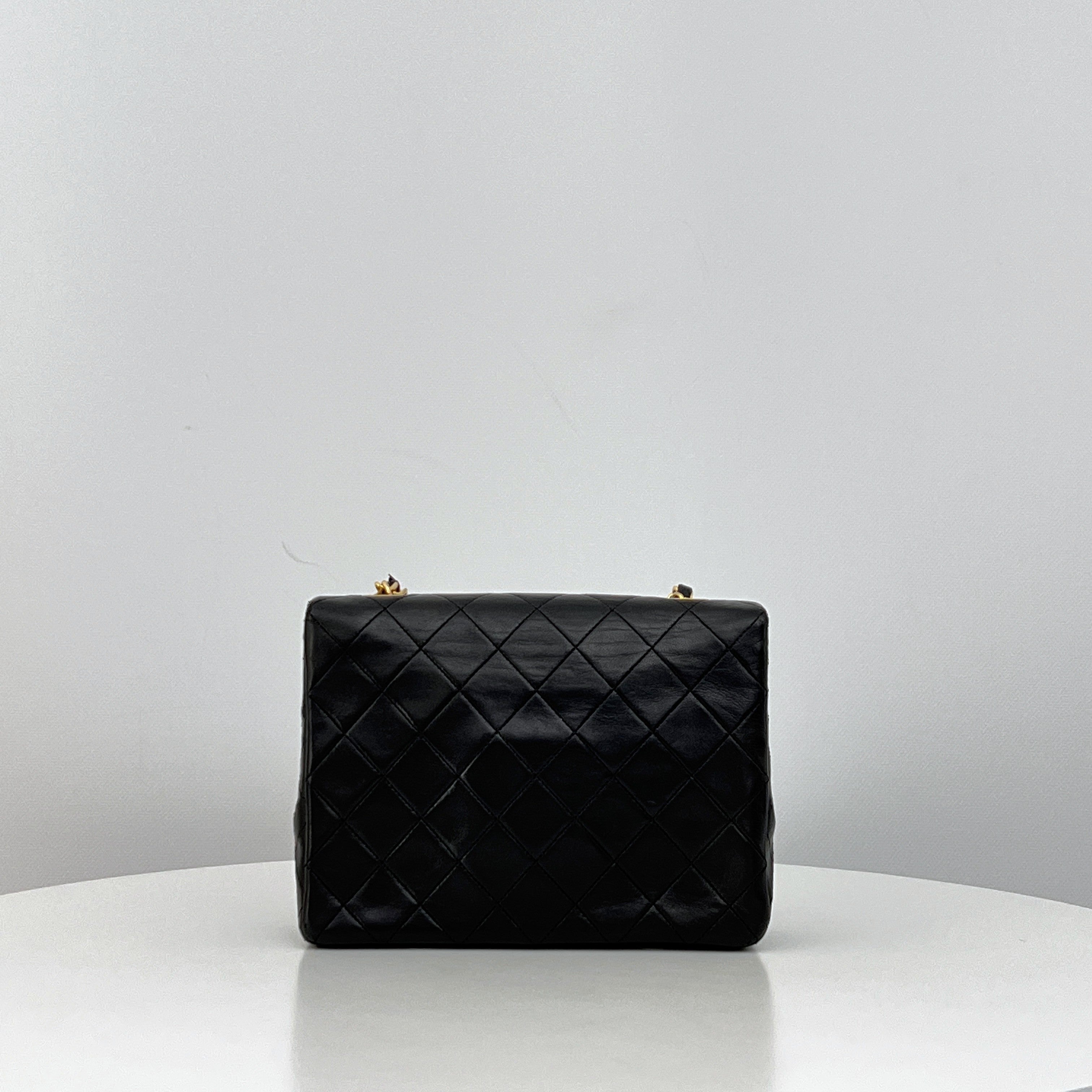 CHANEL Classic Mini Rectangle shoulder bag black lambskin 1989-1991