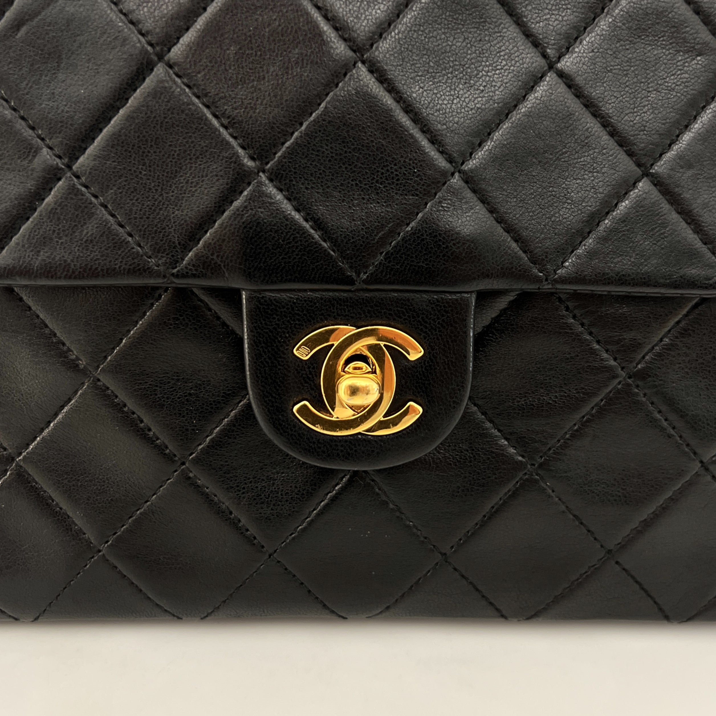 CHANEL Classic Mini Rectangle shoulder bag black lambskin 1989-1991