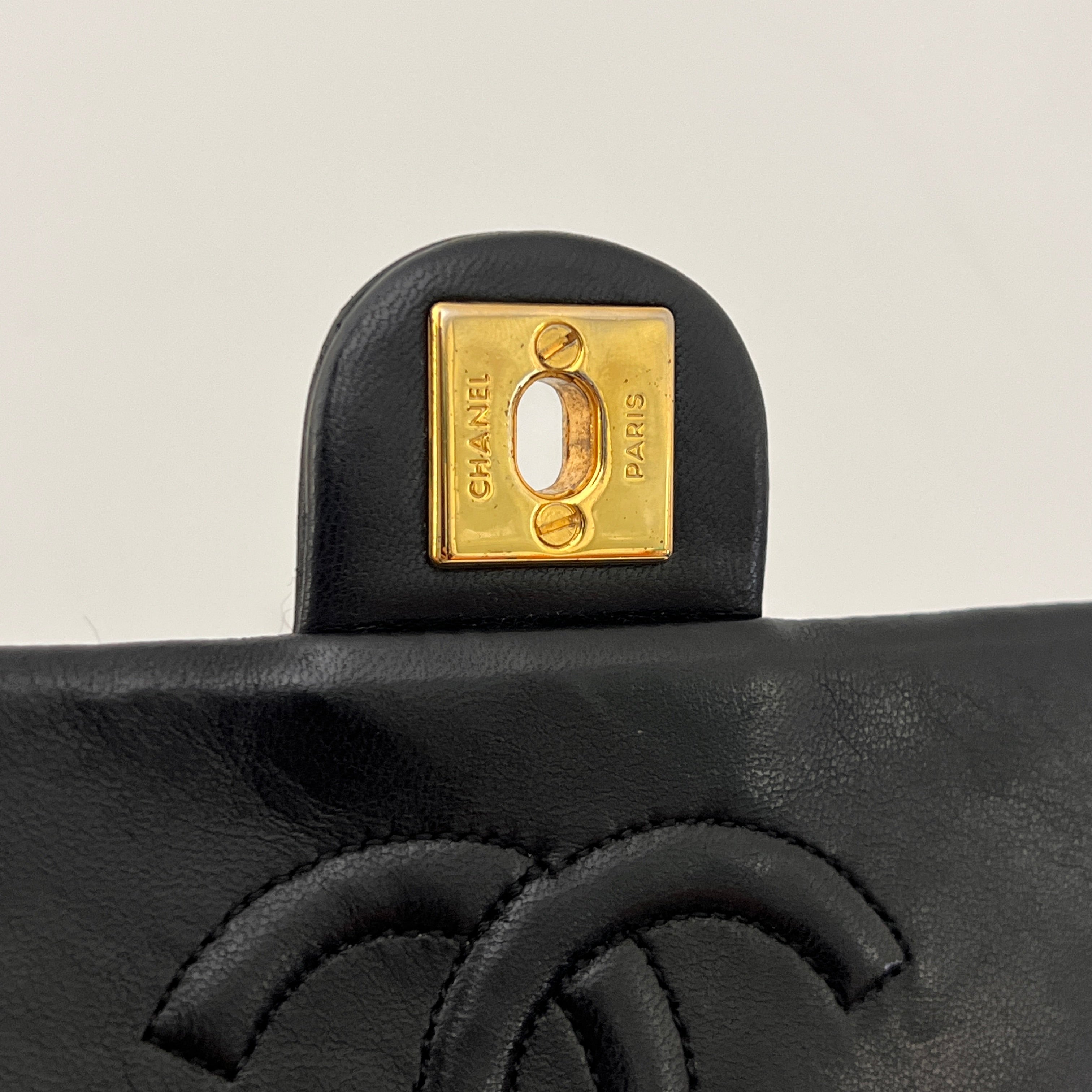 CHANEL Classic Mini Rectangle shoulder bag black lambskin 1989-1991