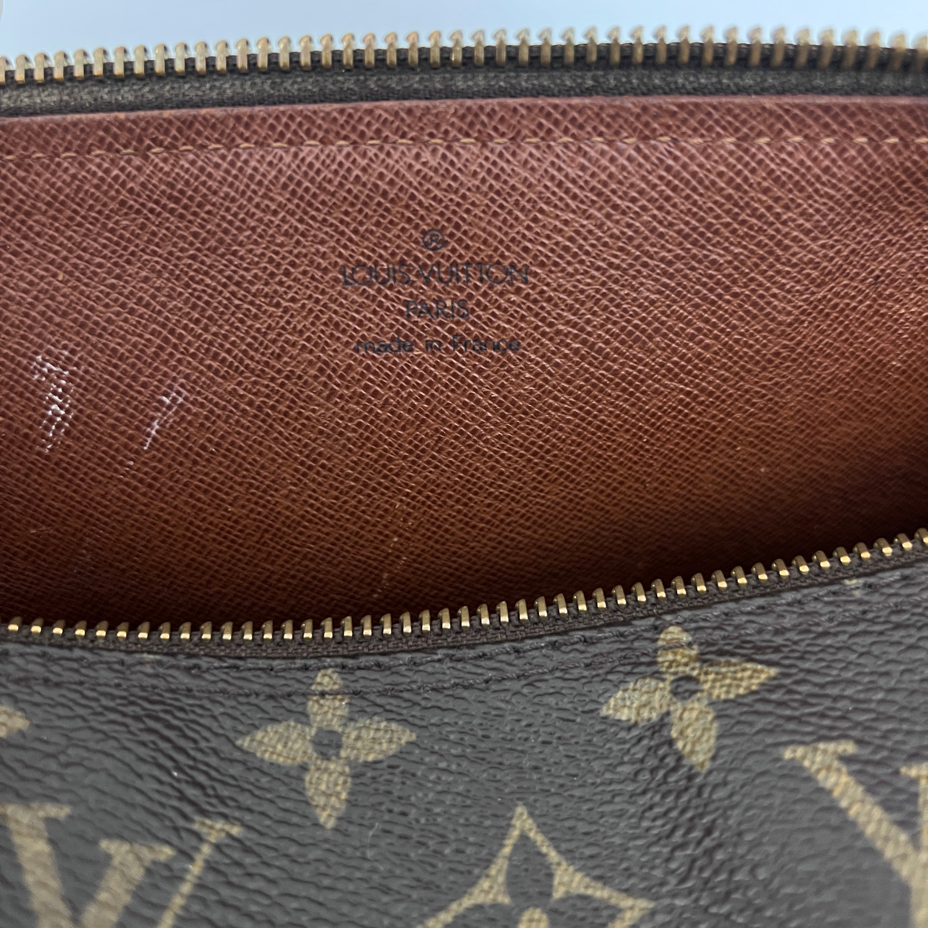 LOUIS VUITTON Papillon 30 brown canvas and leather bag 2004