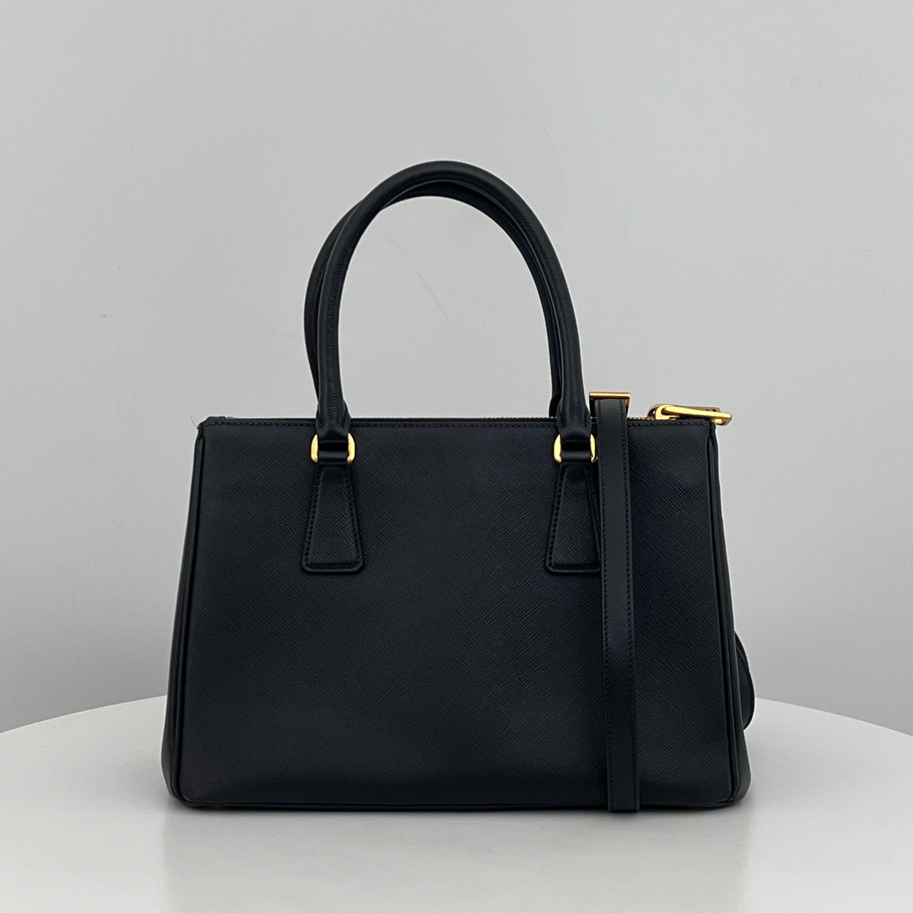 PRADA Galleria black leather handbag