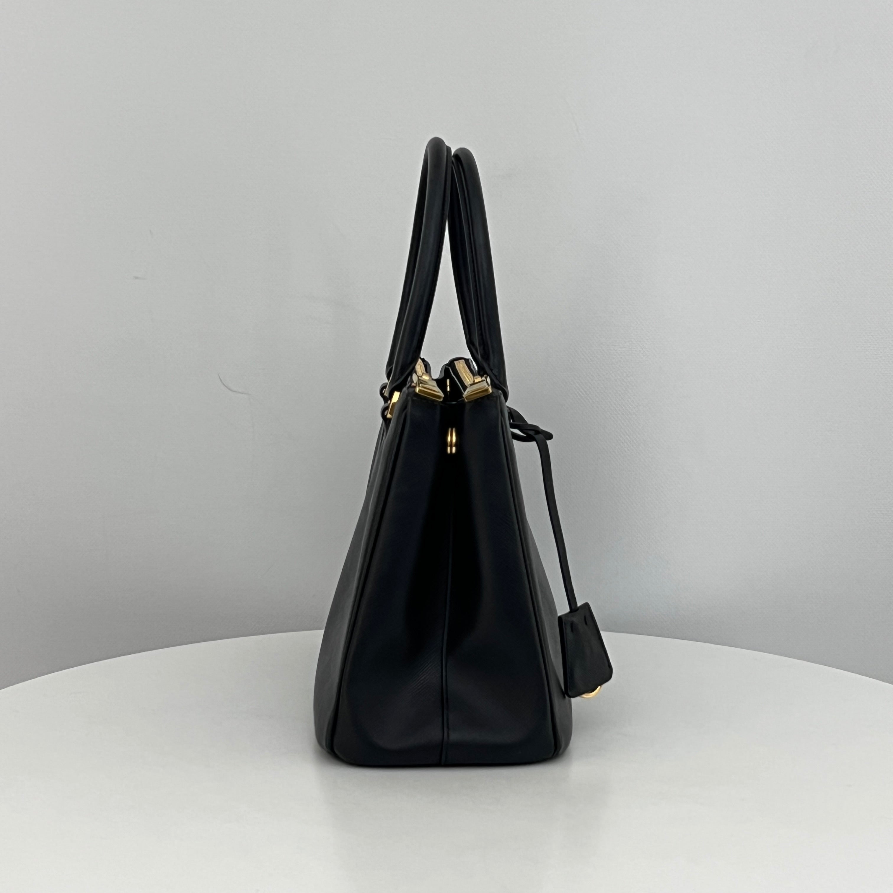 PRADA Galleria black leather handbag