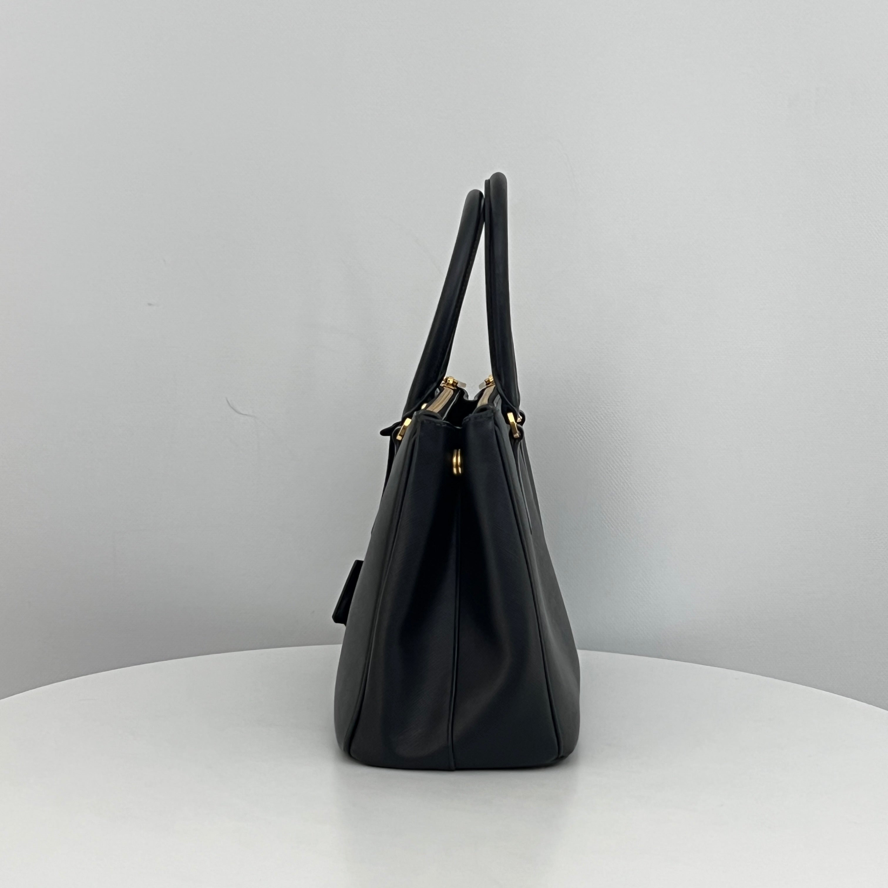 PRADA Galleria black leather handbag