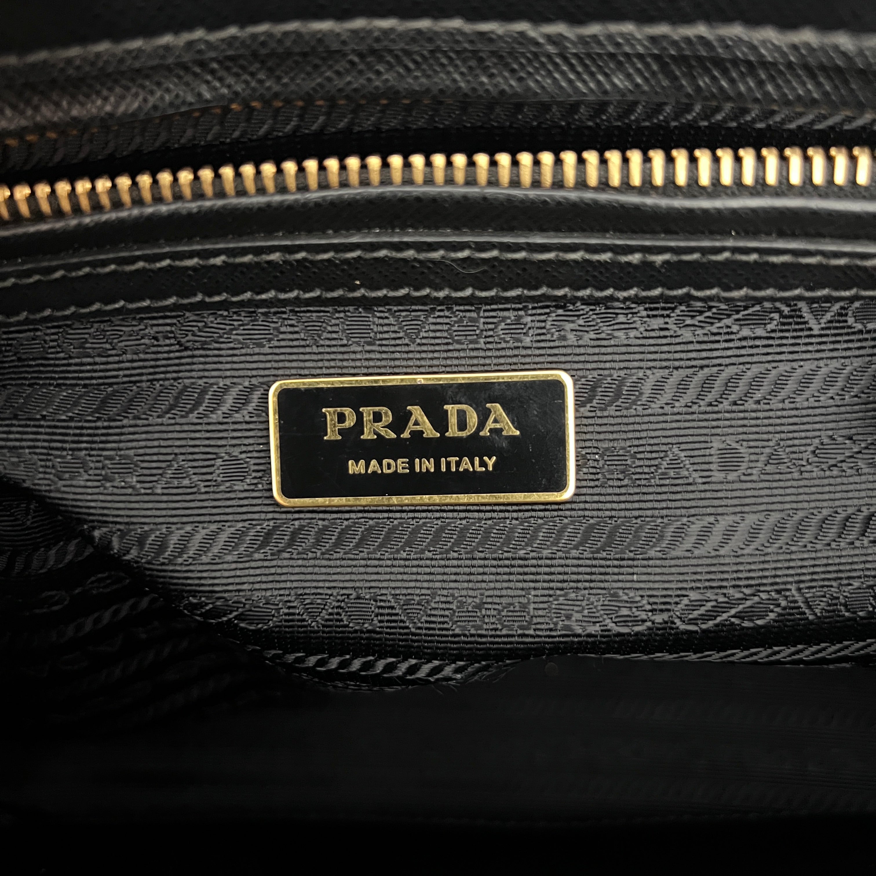 PRADA Galleria black leather handbag