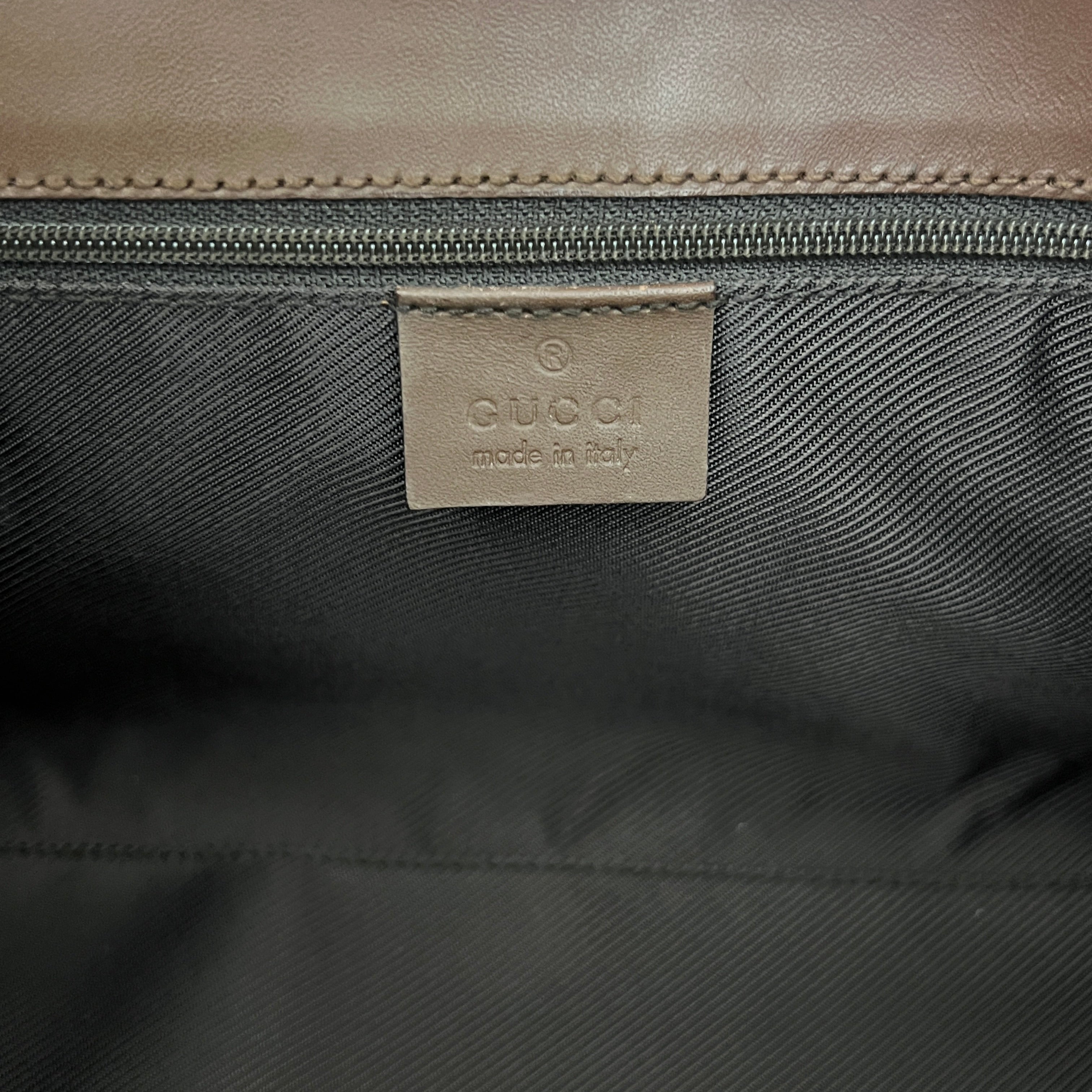GUCCI Jackie brown canvas and leather bag