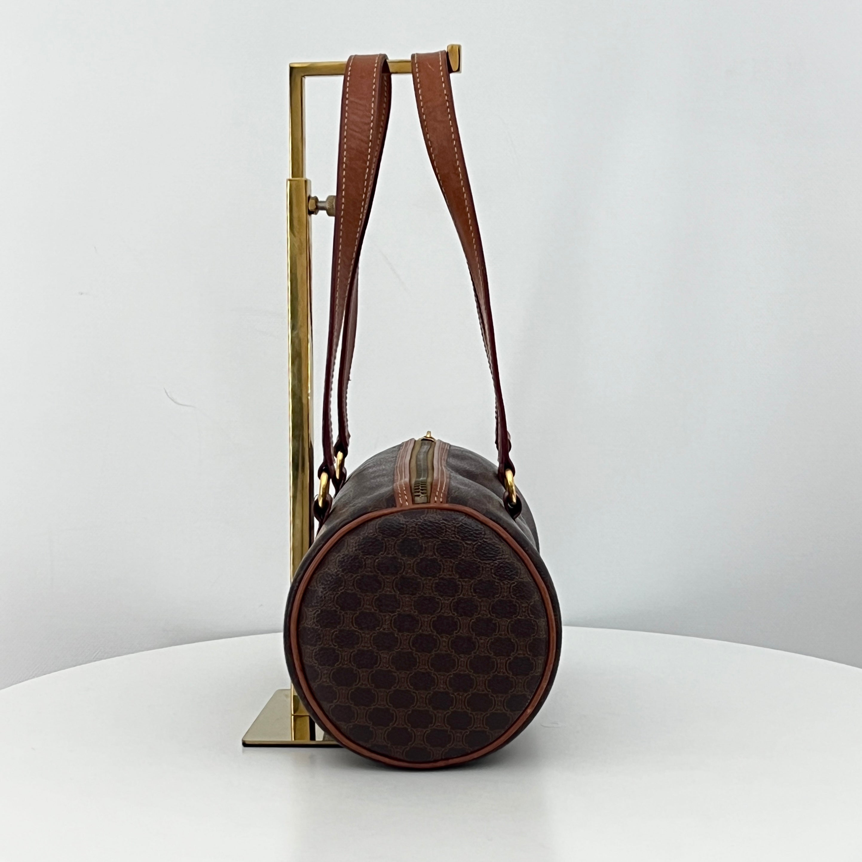 CELINE Papillon bag in brown canvas and leather