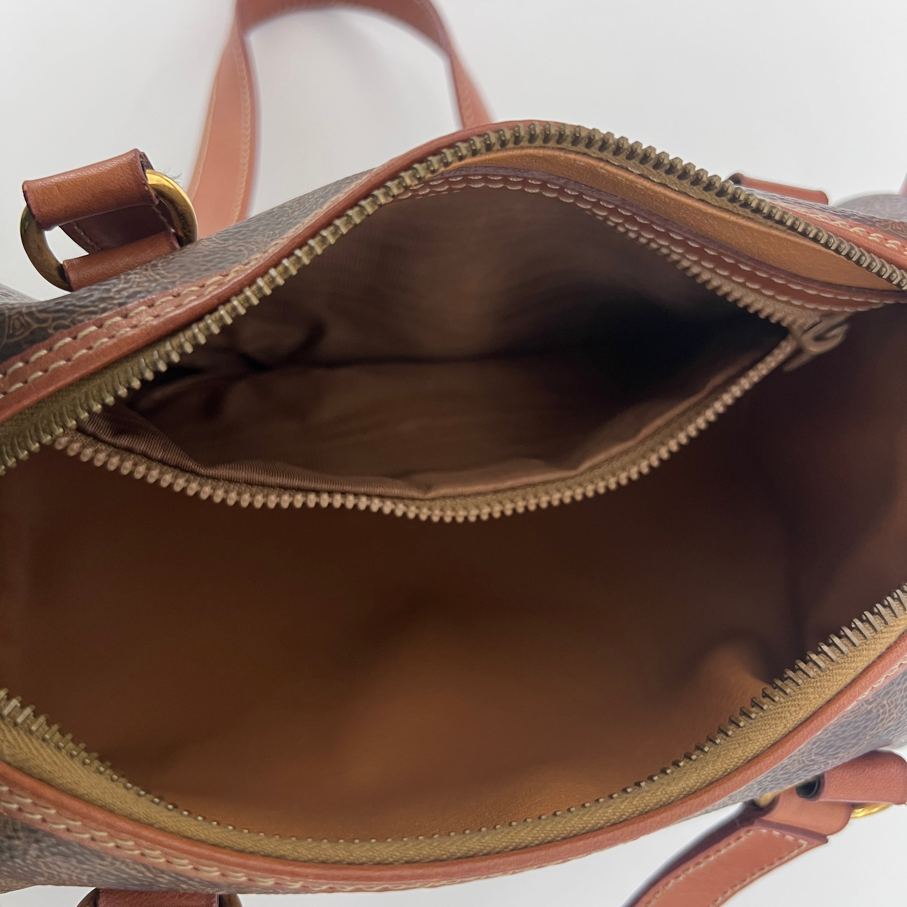 CELINE Papillon bag in brown canvas and leather