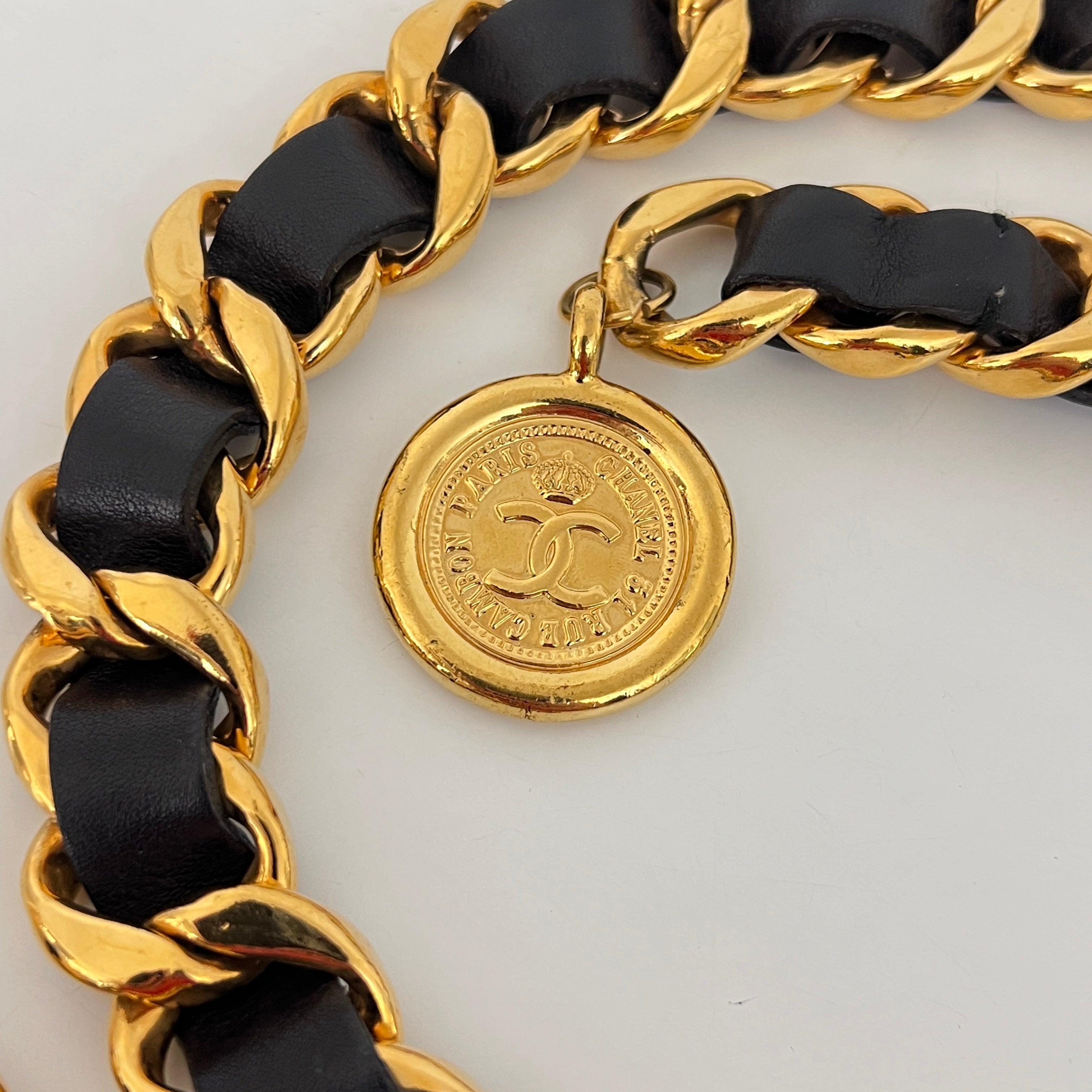 Ceinture CHANEL CC Chaîne entrelacée Circa 1990