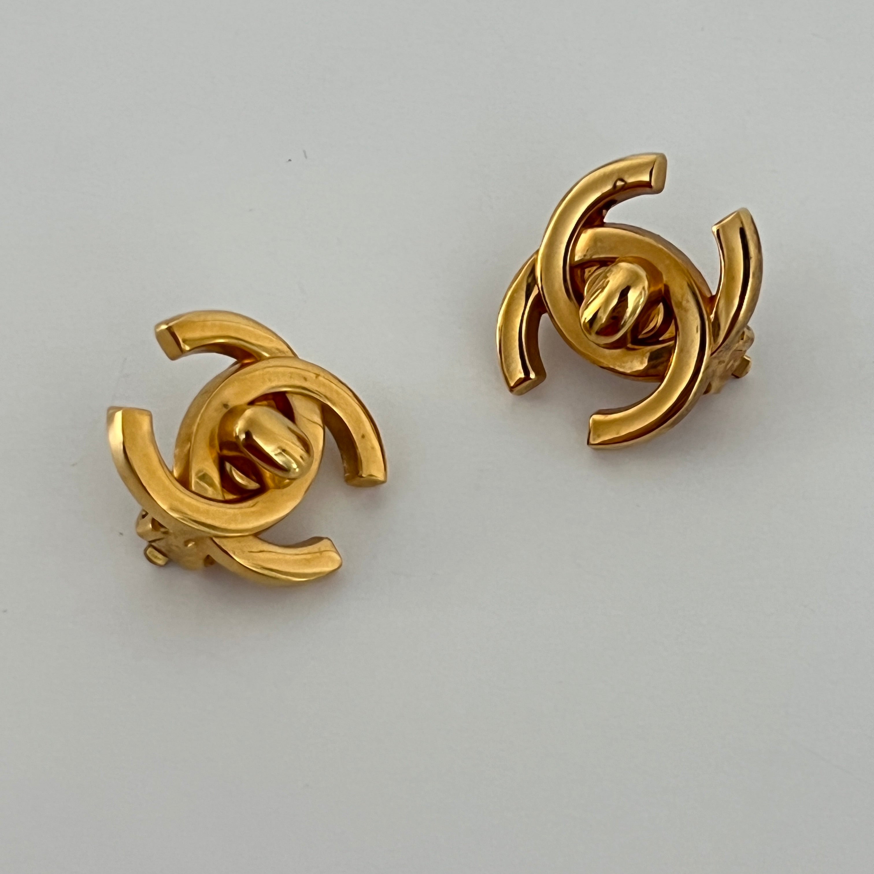 CHANEL CC Clip-On Earrings 1995 Collection