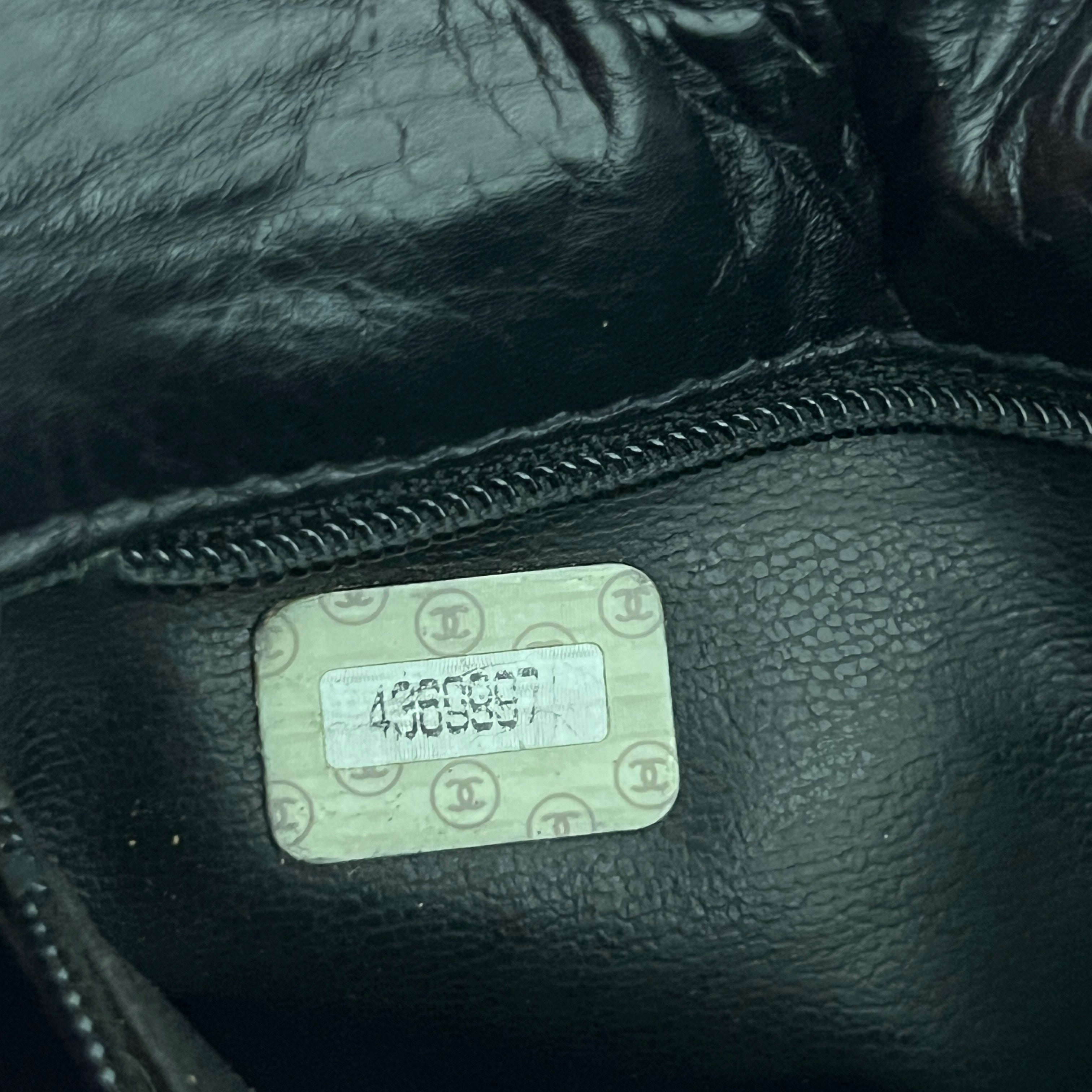 Sac à bandoulière CHANEL Matelassé Chain cuir d'agneau noir vintage 1996-1997