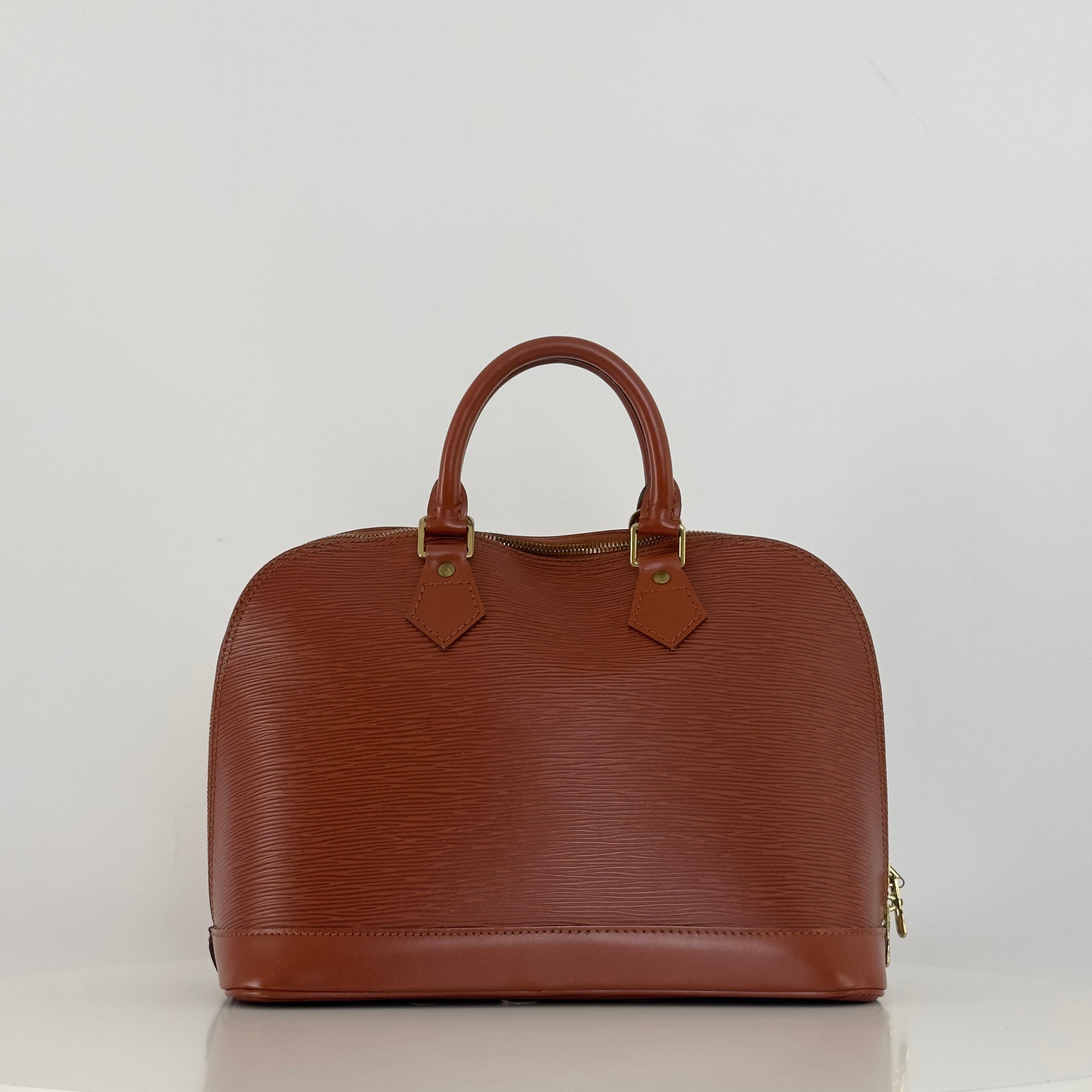 LOUIS VUITTON Alma PM handbag in brown Epi leather