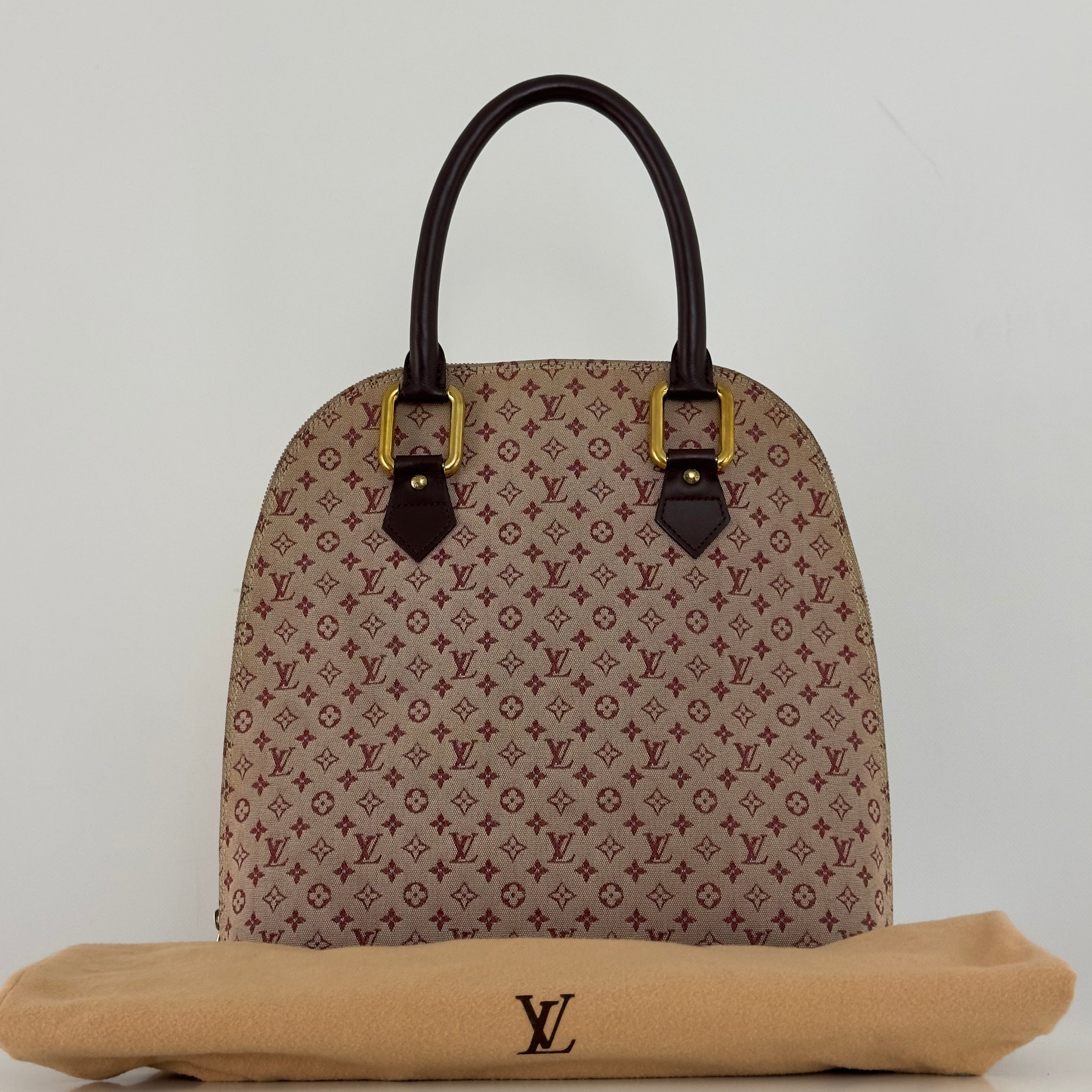 Sac à main LOUIS VUITTON Alma Haut toile et cuir rose