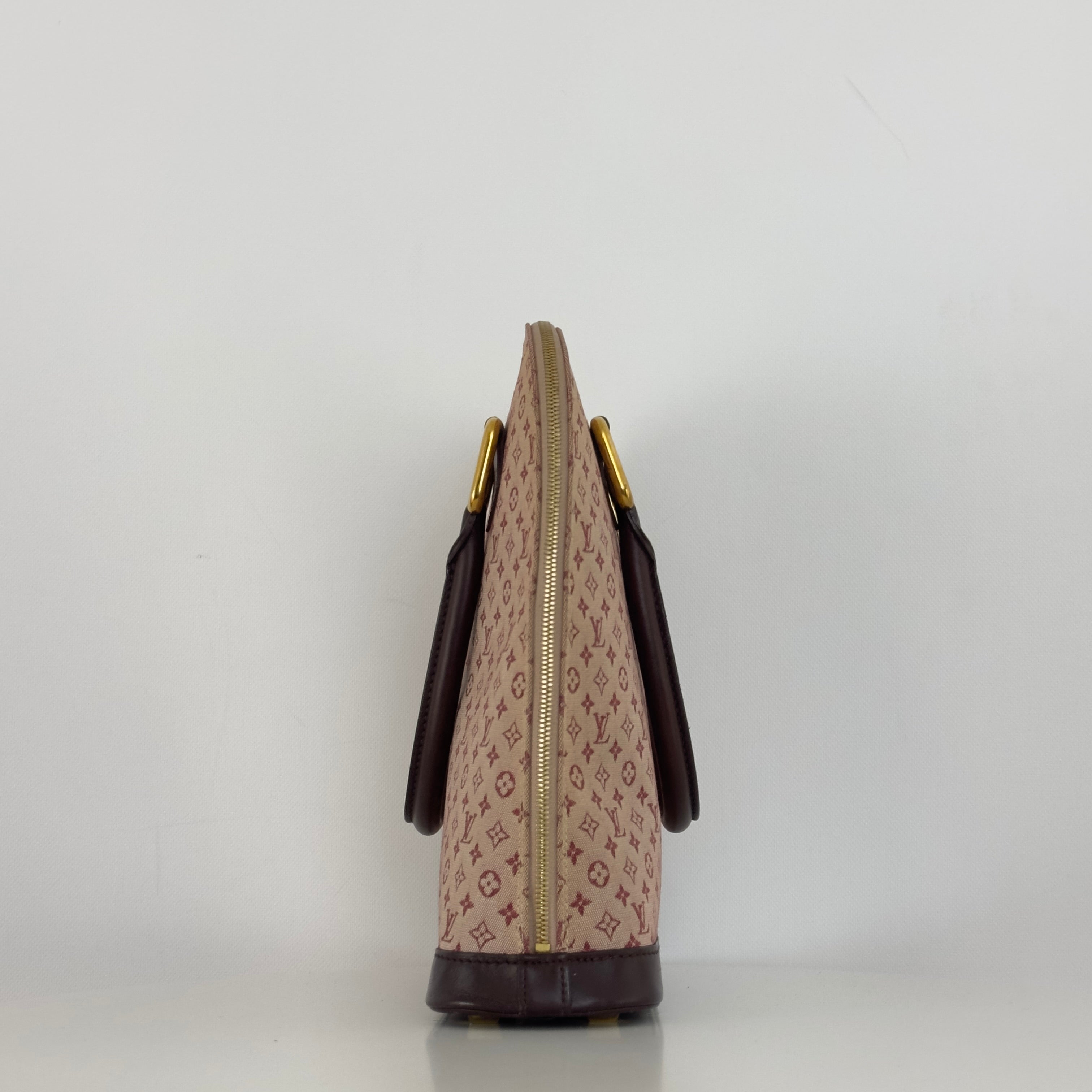 Sac à main LOUIS VUITTON Alma Haut toile et cuir rose