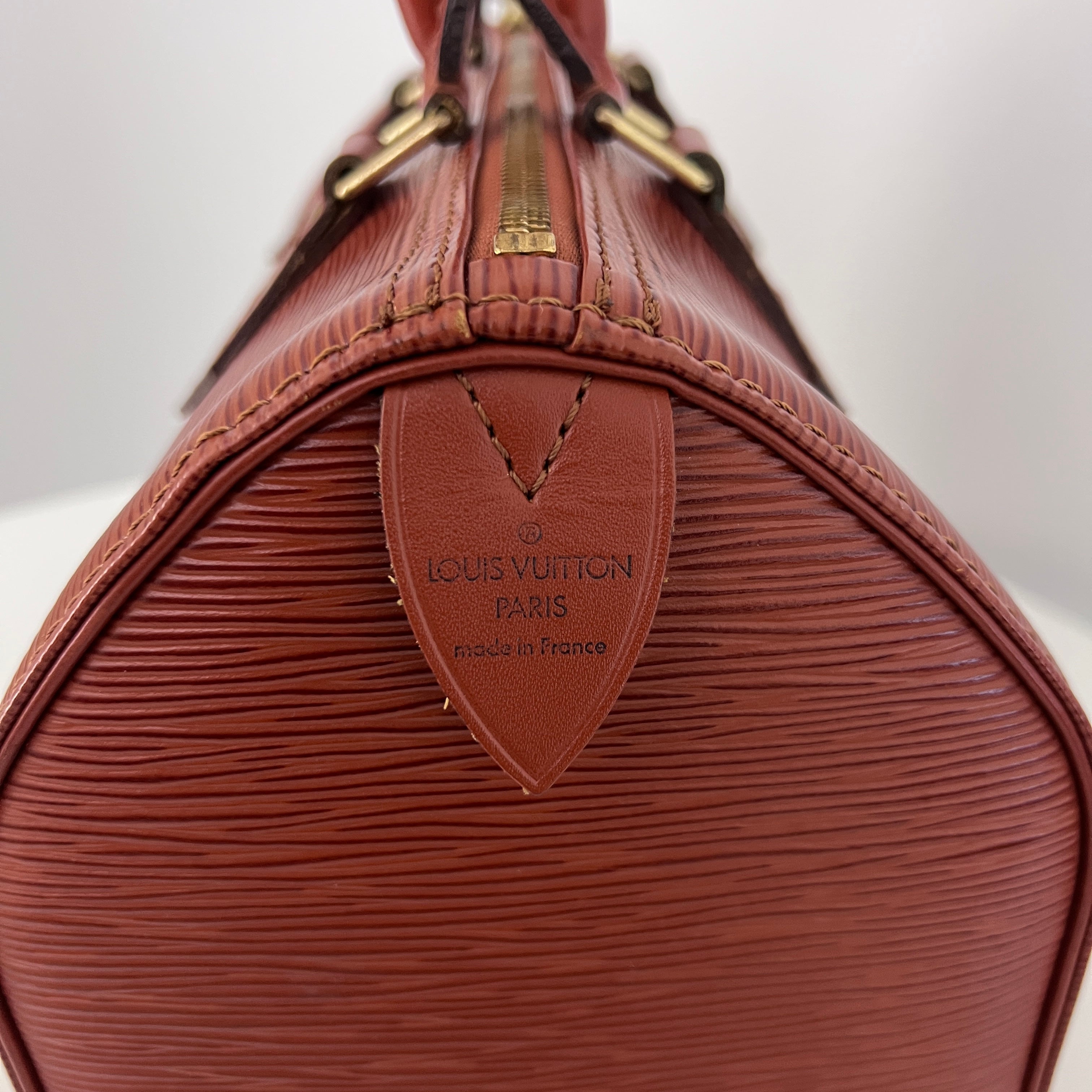 Sac LOUIS VUITTON Speedy 25 cuir épi marron vintage 1994