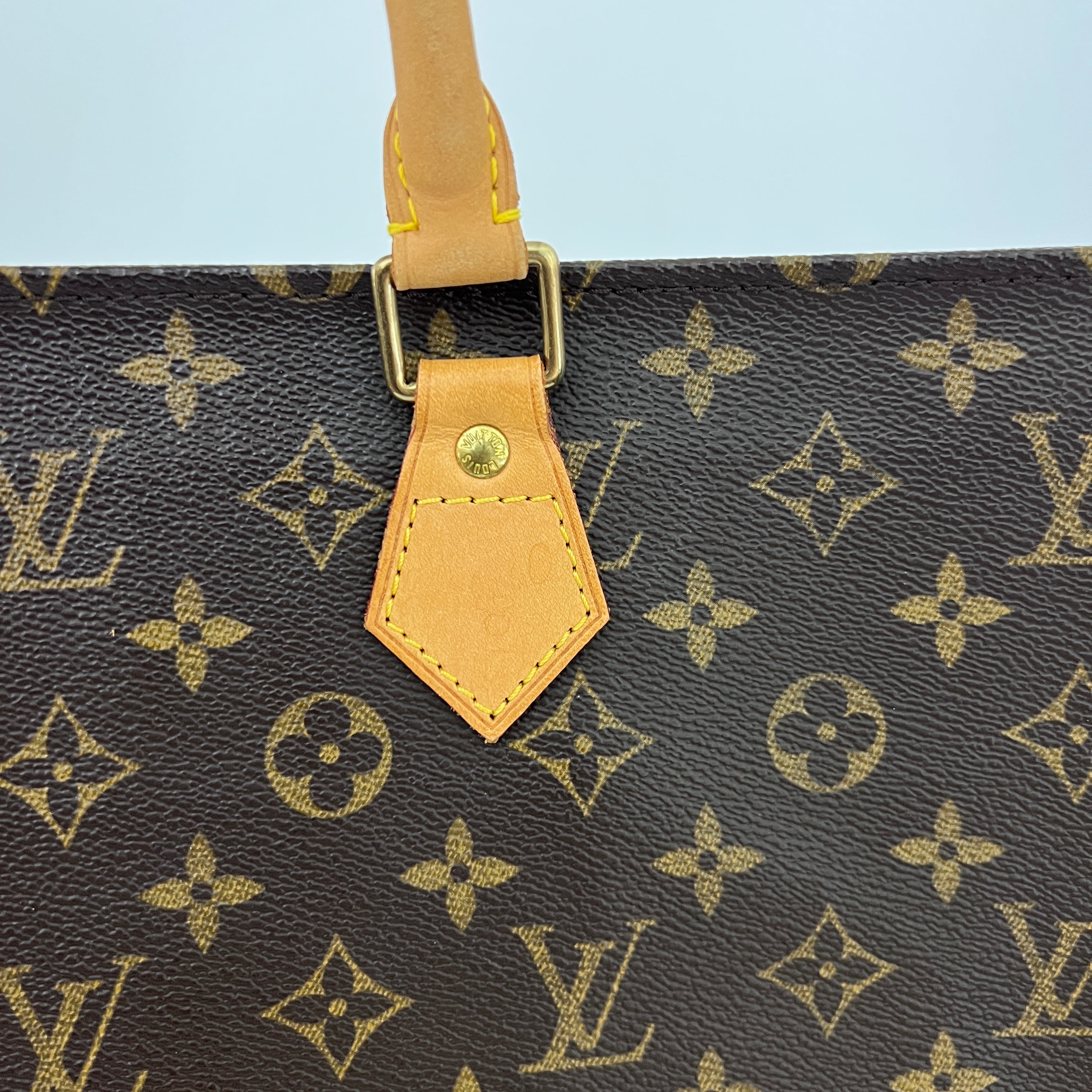 Sac LOUIS VUITTON Sac Plat toile et cuir marron vintage 2005