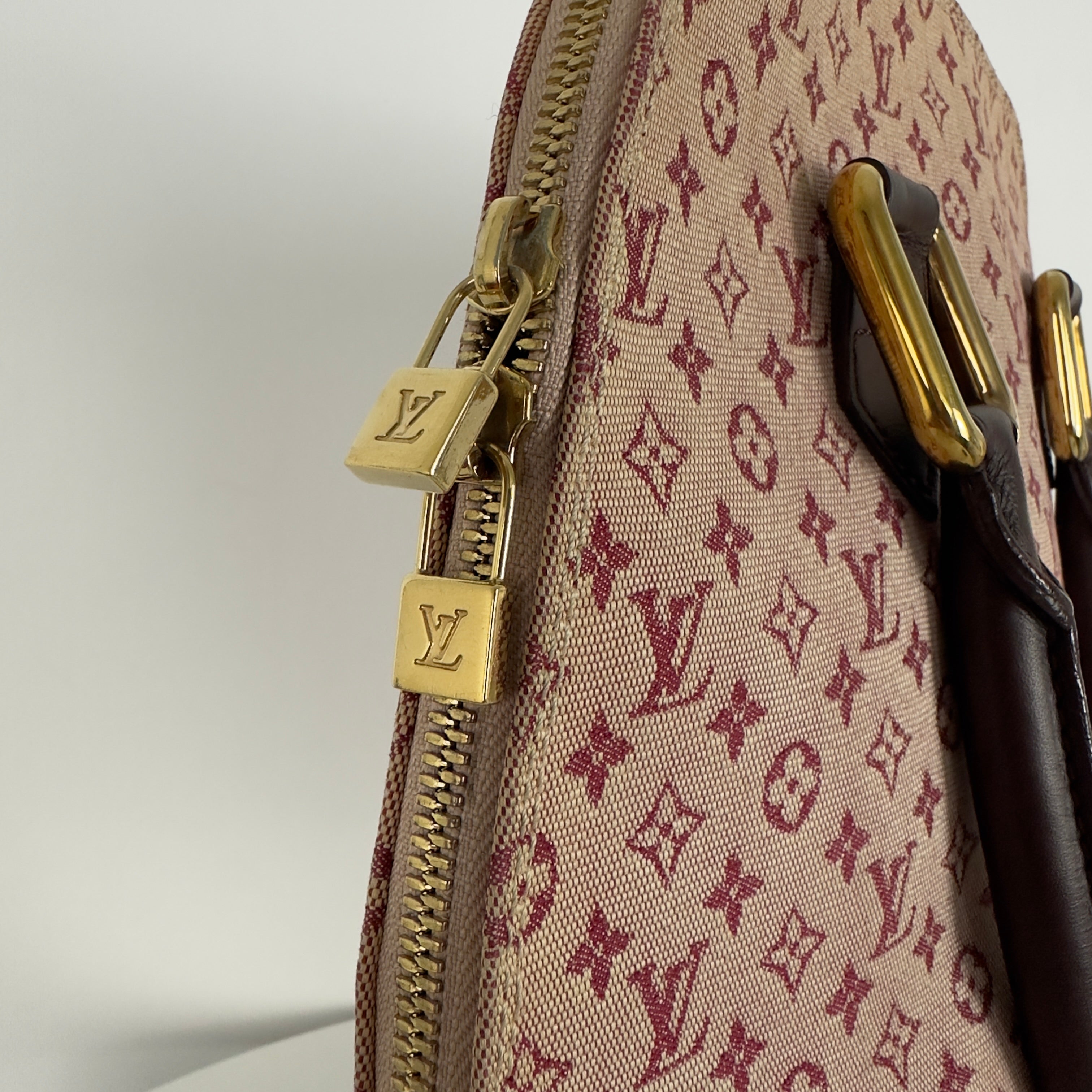 Sac à main LOUIS VUITTON Alma Haut toile et cuir rose