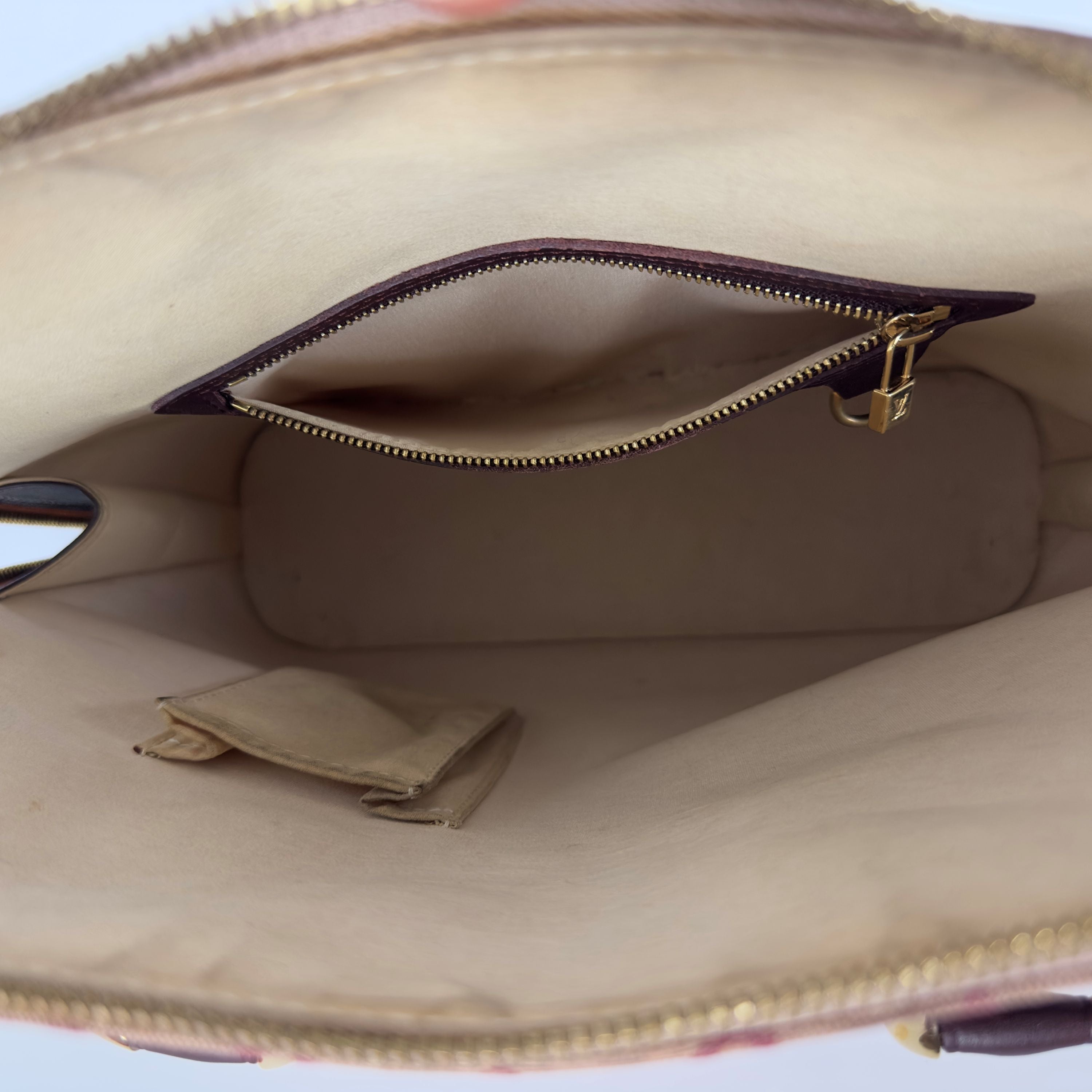 Sac à main LOUIS VUITTON Alma Haut toile et cuir rose