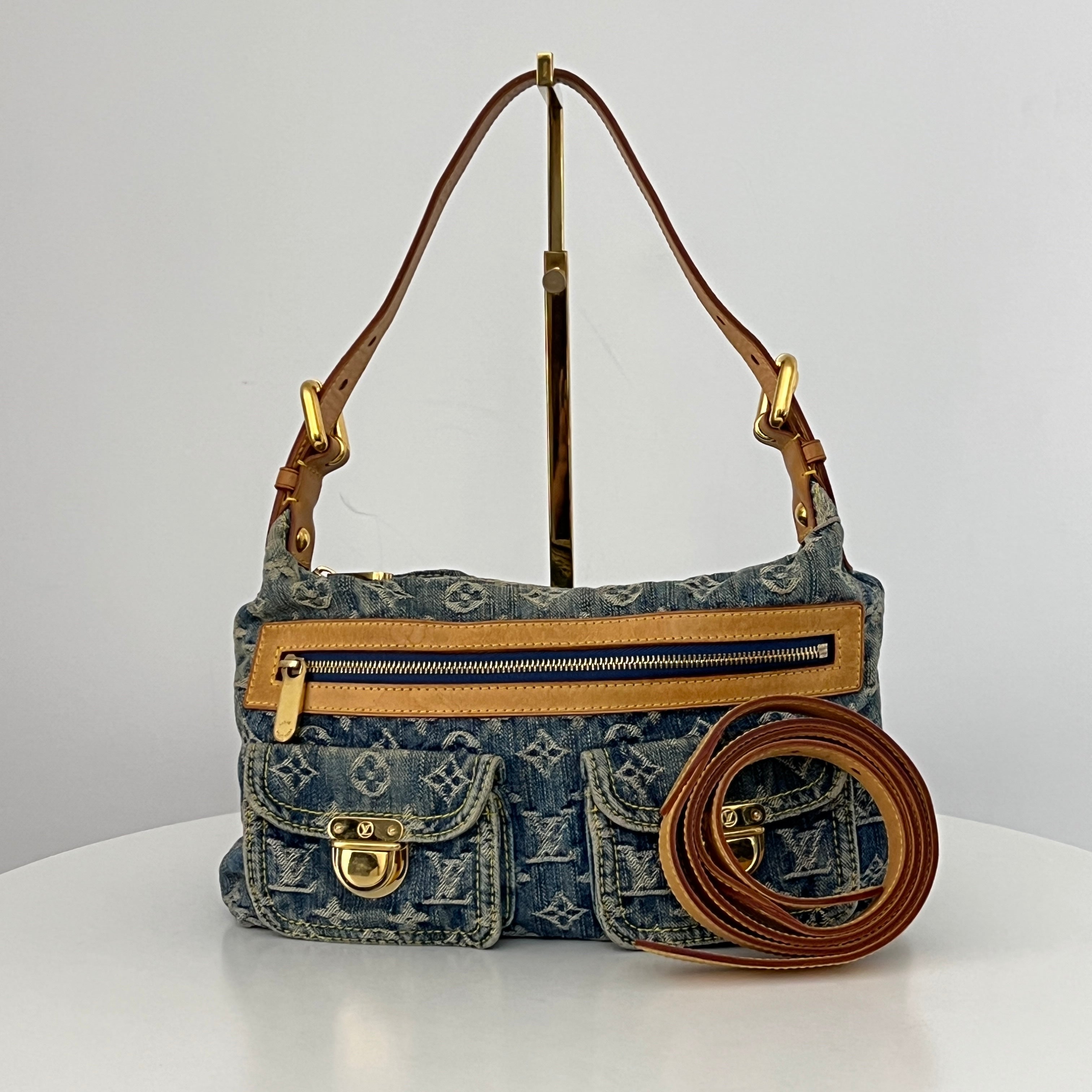 Sac à bandoulière LOUIS VUITTON Baggy Denim denim bleu vintage 2000