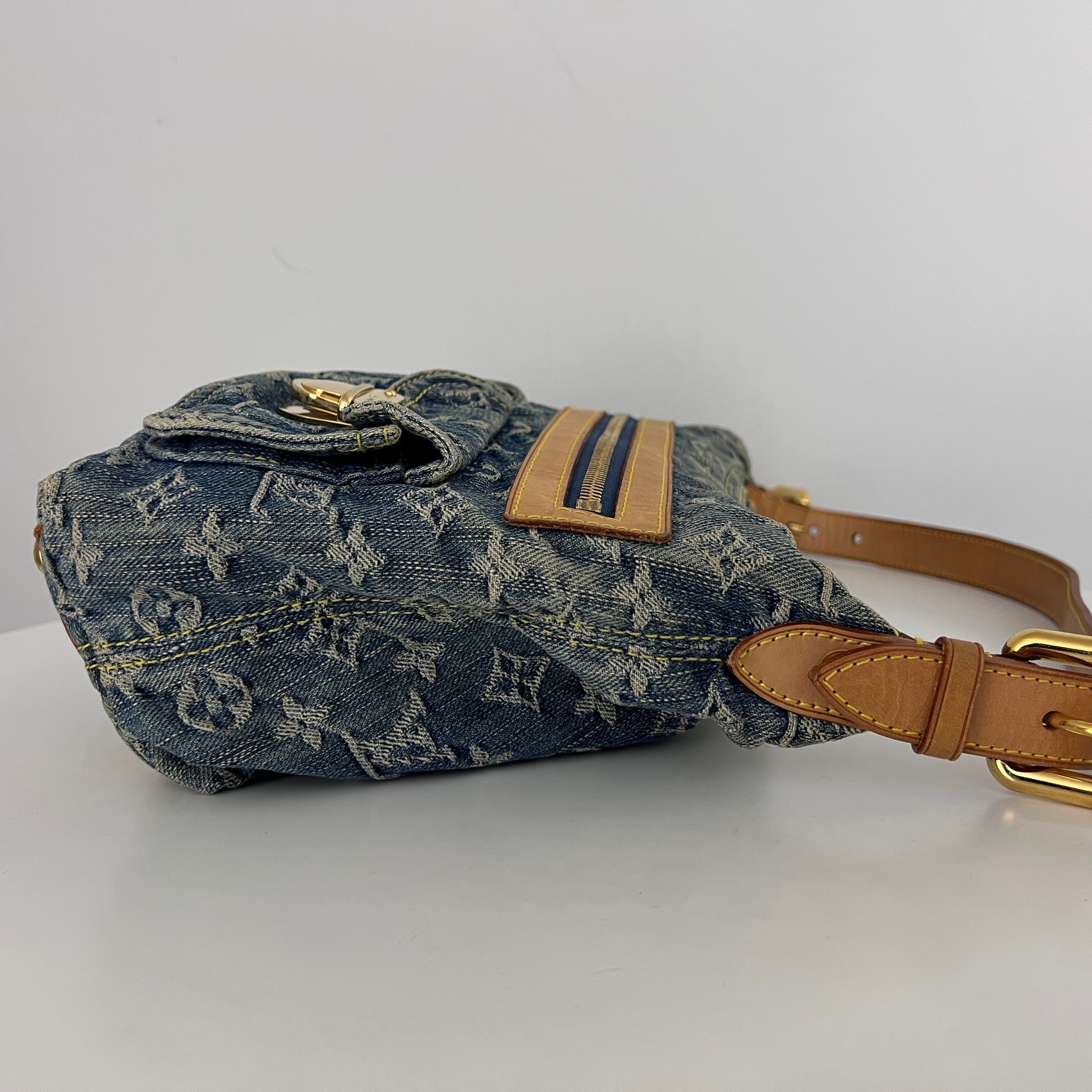 Sac à bandoulière LOUIS VUITTON Baggy Denim denim bleu vintage 2000