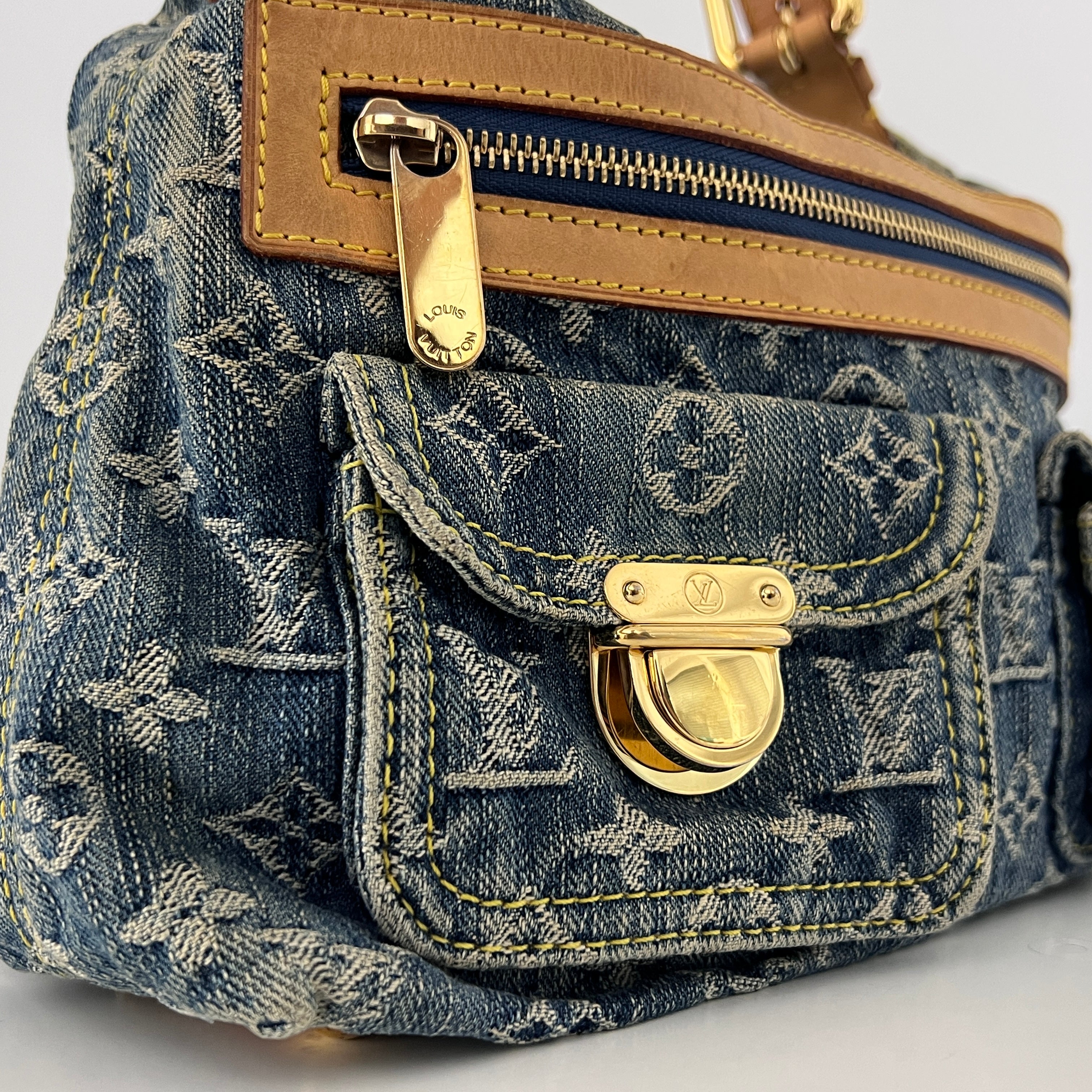 Sac à bandoulière LOUIS VUITTON Baggy Denim denim bleu vintage 2000