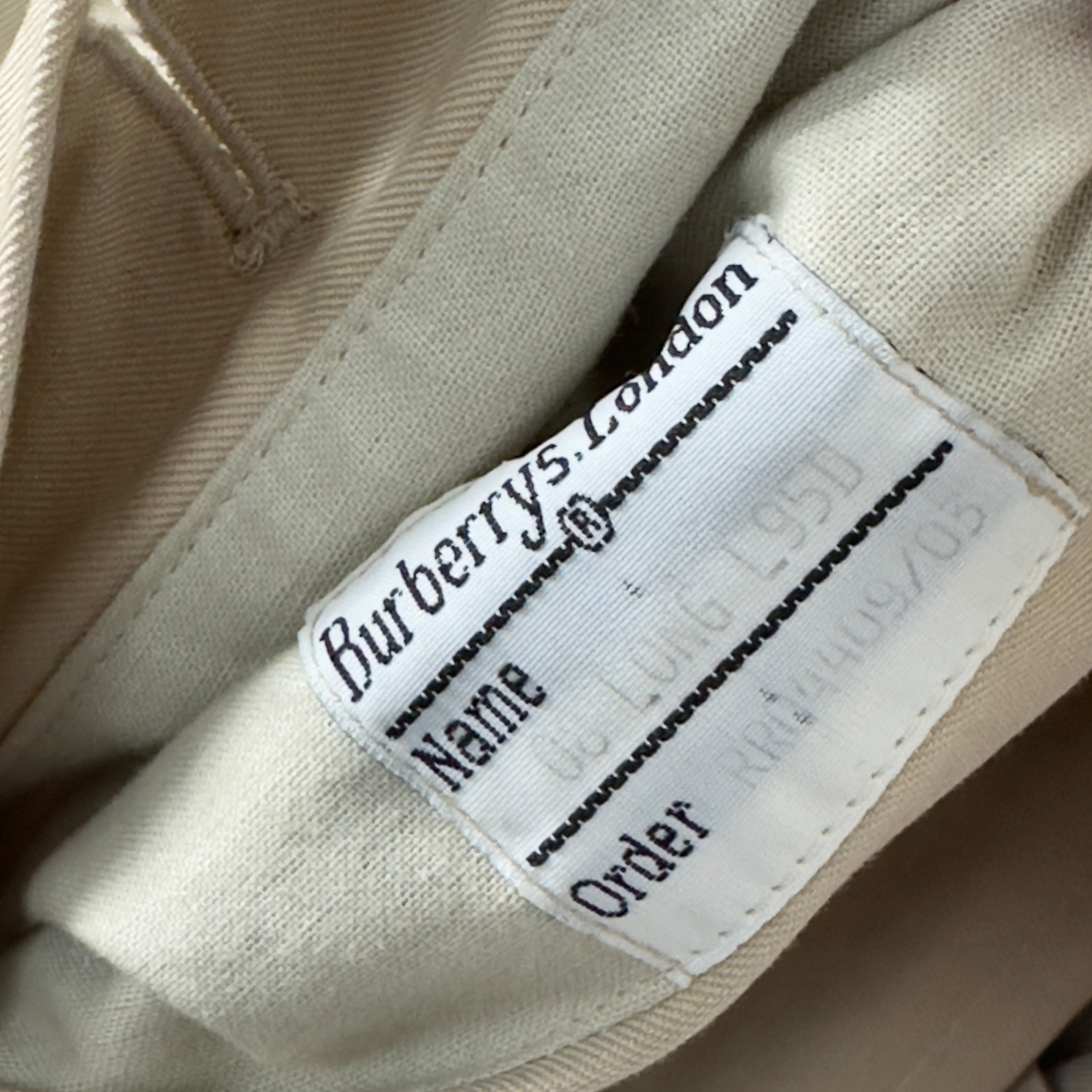 Trench BURBERRY S coton beige