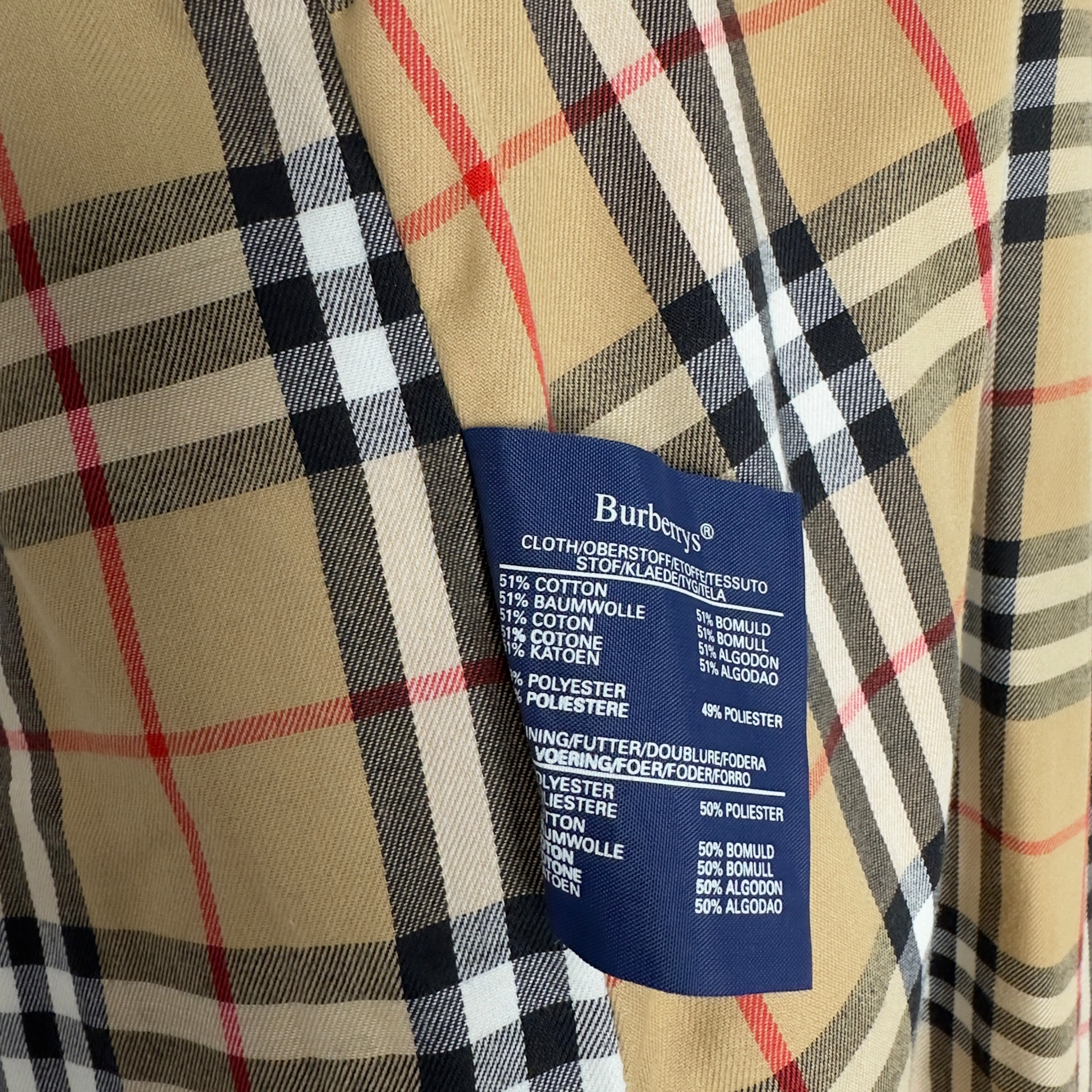 Trench BURBERRY S coton beige