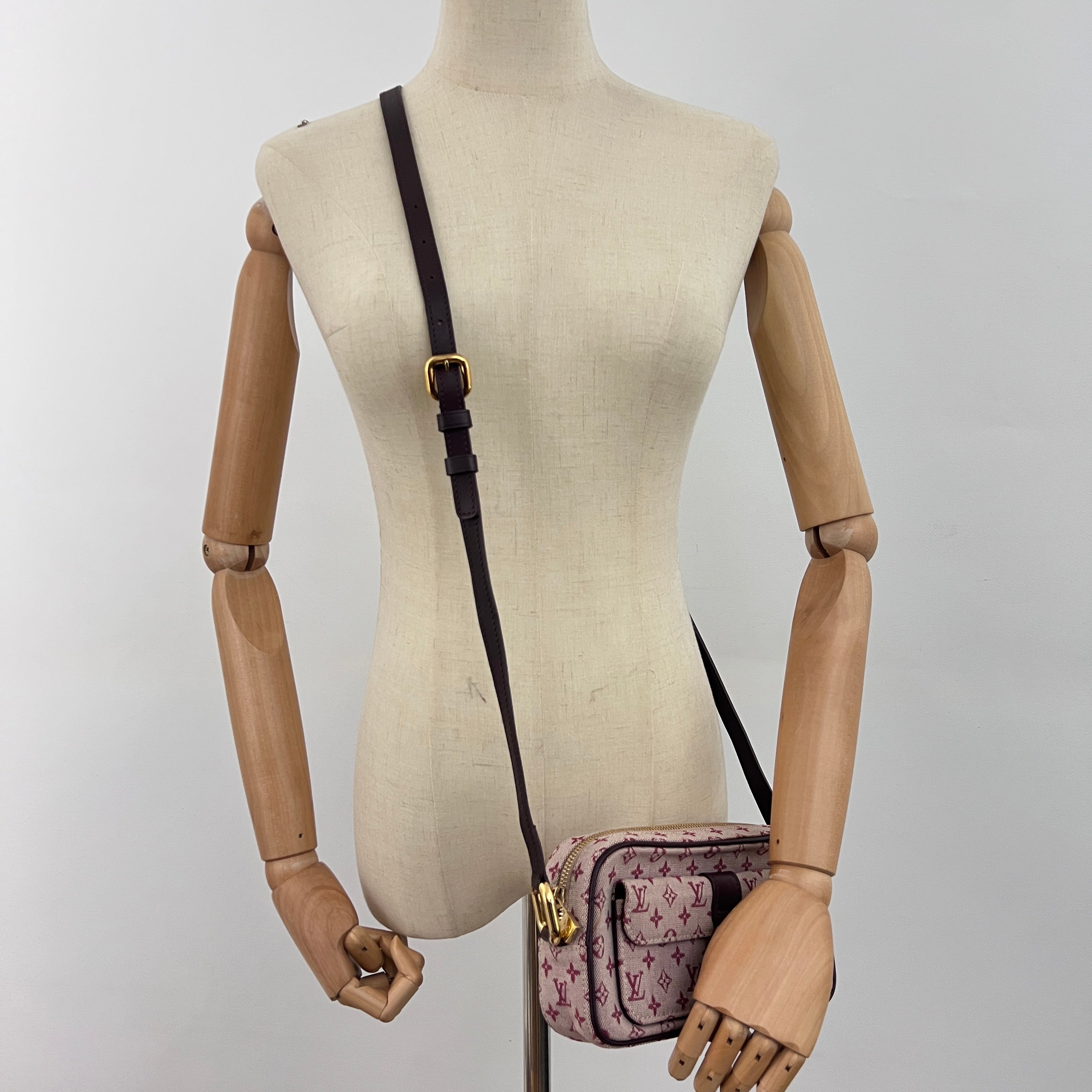Sac à bandoulière LOUIS VUITTON Mini Lin Juliette toile rose vintage 2003