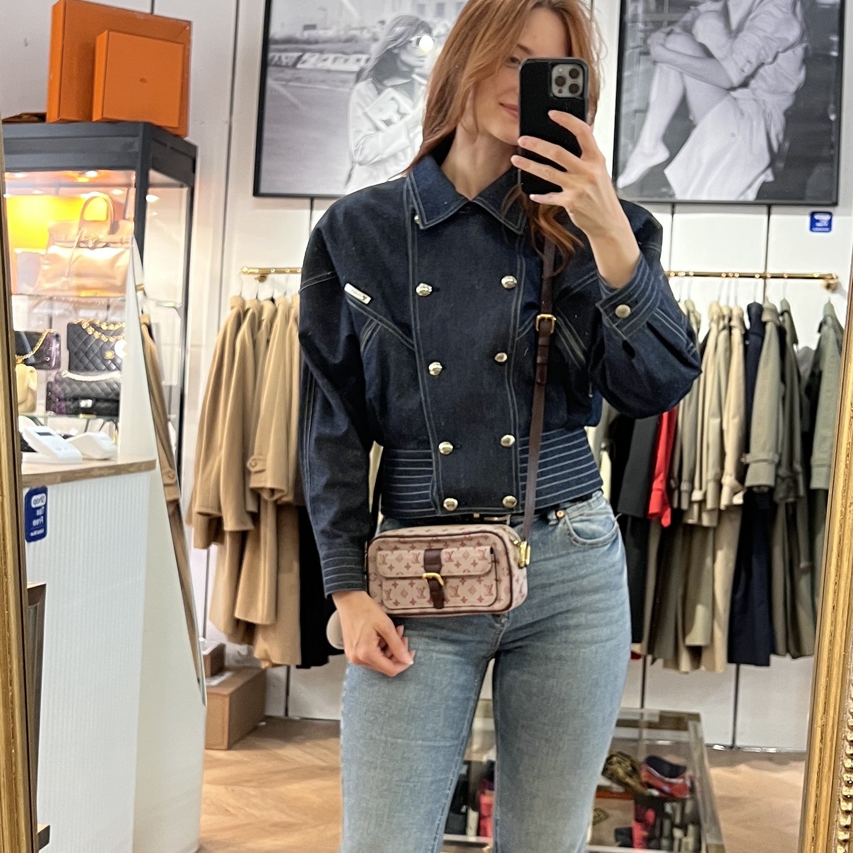 Sac à bandoulière LOUIS VUITTON Mini Lin Juliette toile rose vintage 2003