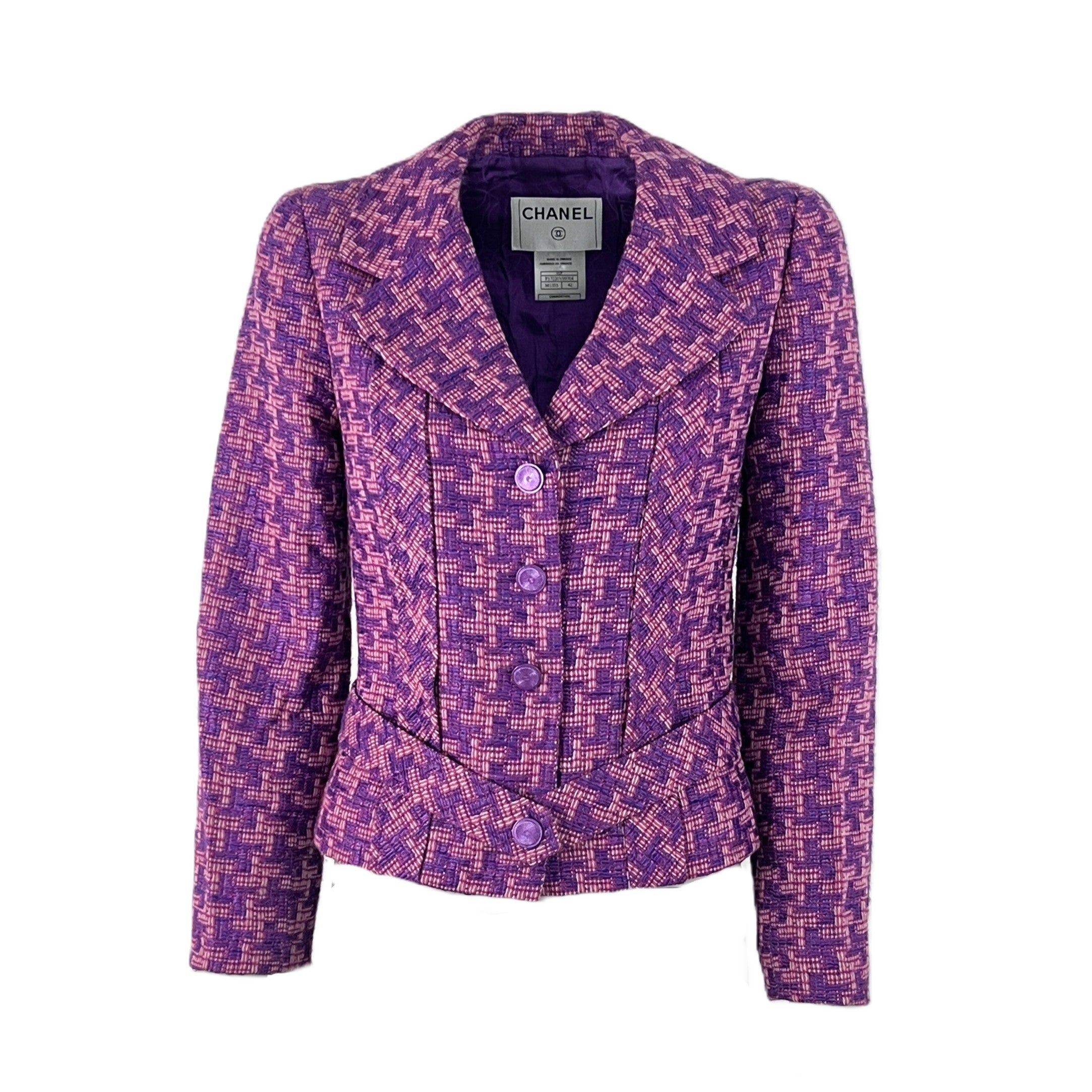 Veste CHANEL S tweed rose