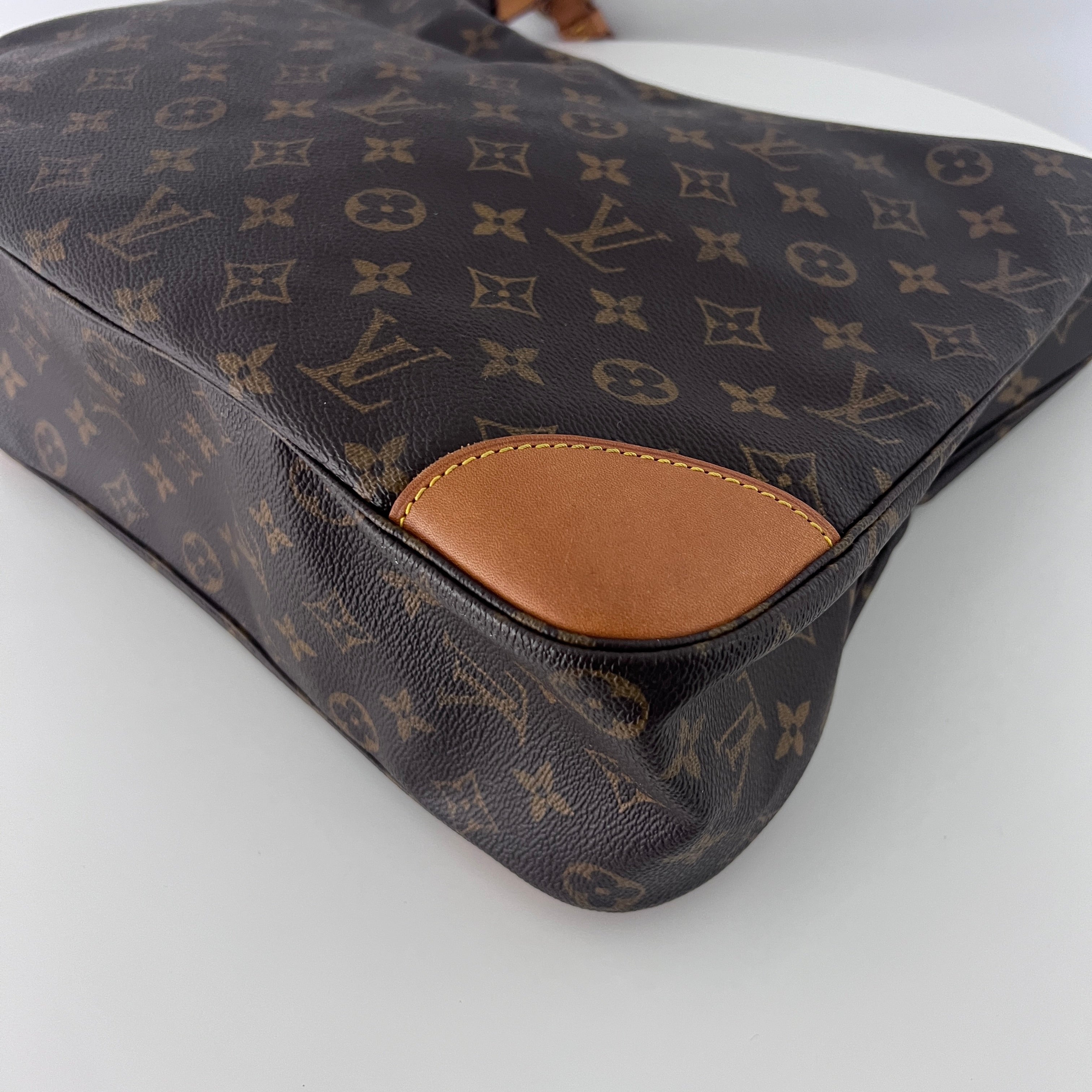 Sac à main LOUIS VUITTON Boulogne 35 toile et cuir marron