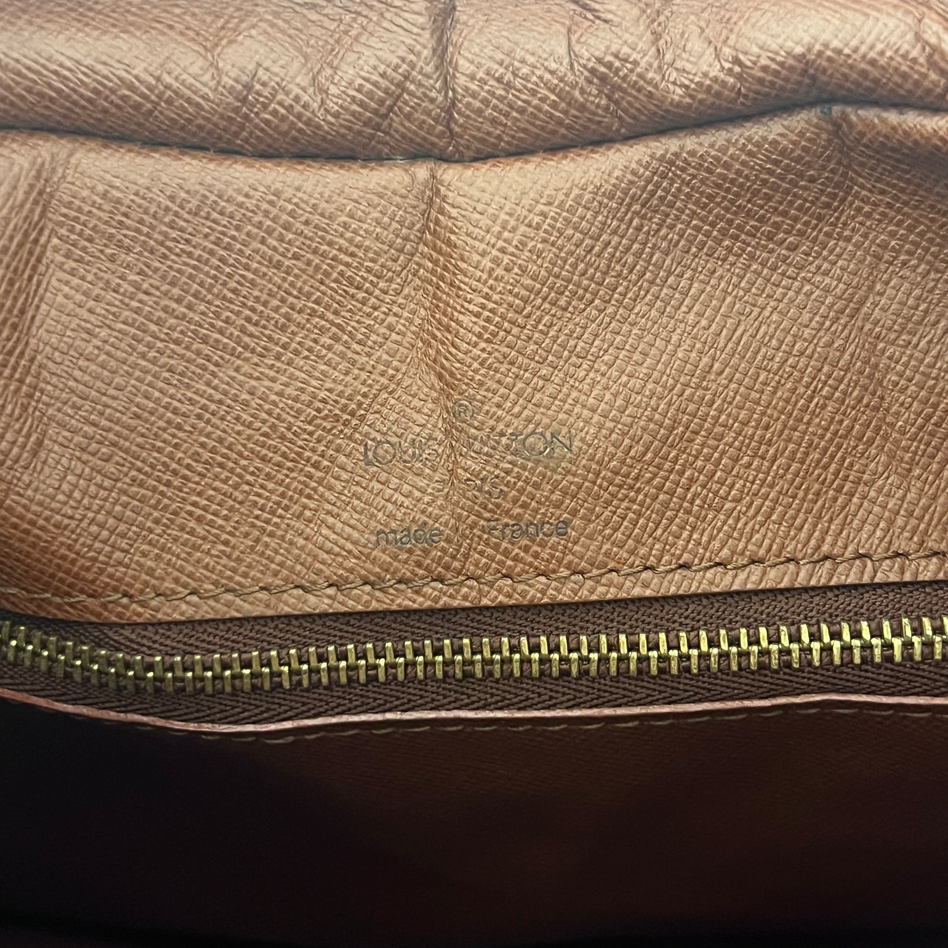 Sac à main LOUIS VUITTON Boulogne 35 toile et cuir marron