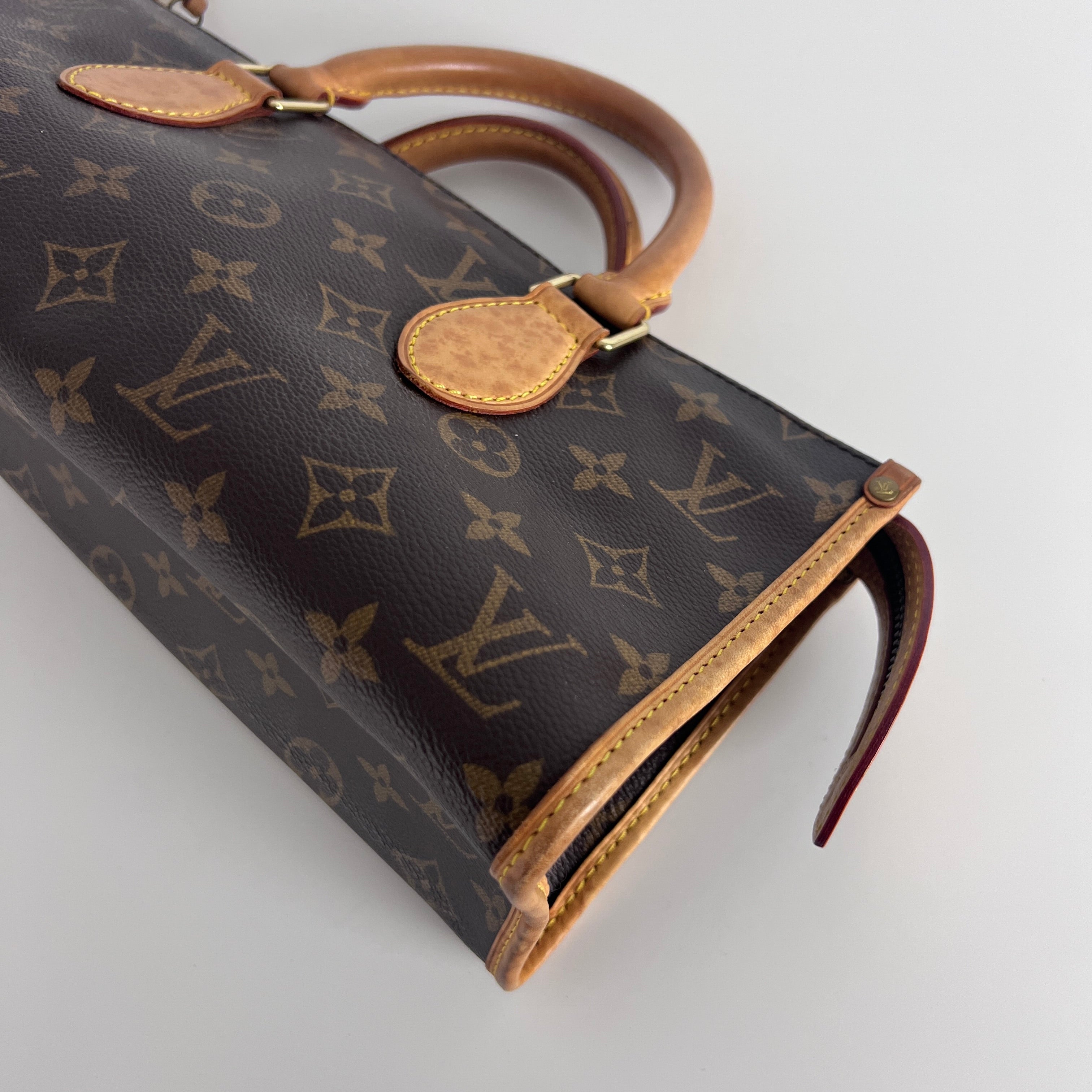 Sac à main LOUIS VUITTON Popincourt toile et cuir marron